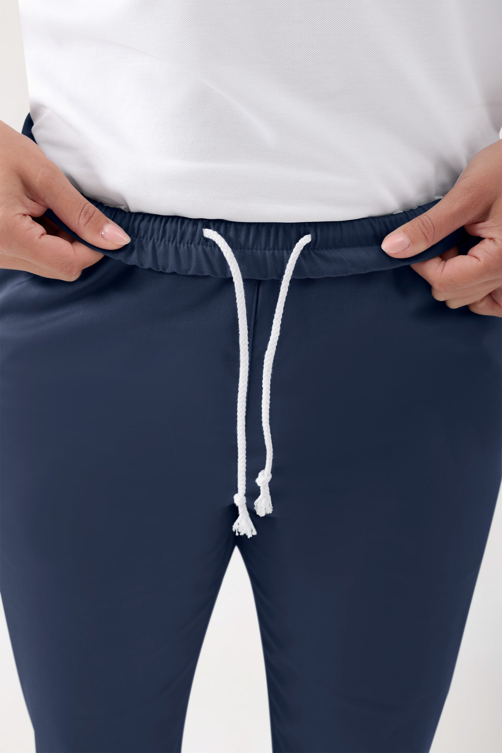 GREEN Stretch broek Unisex - elastische boord navy