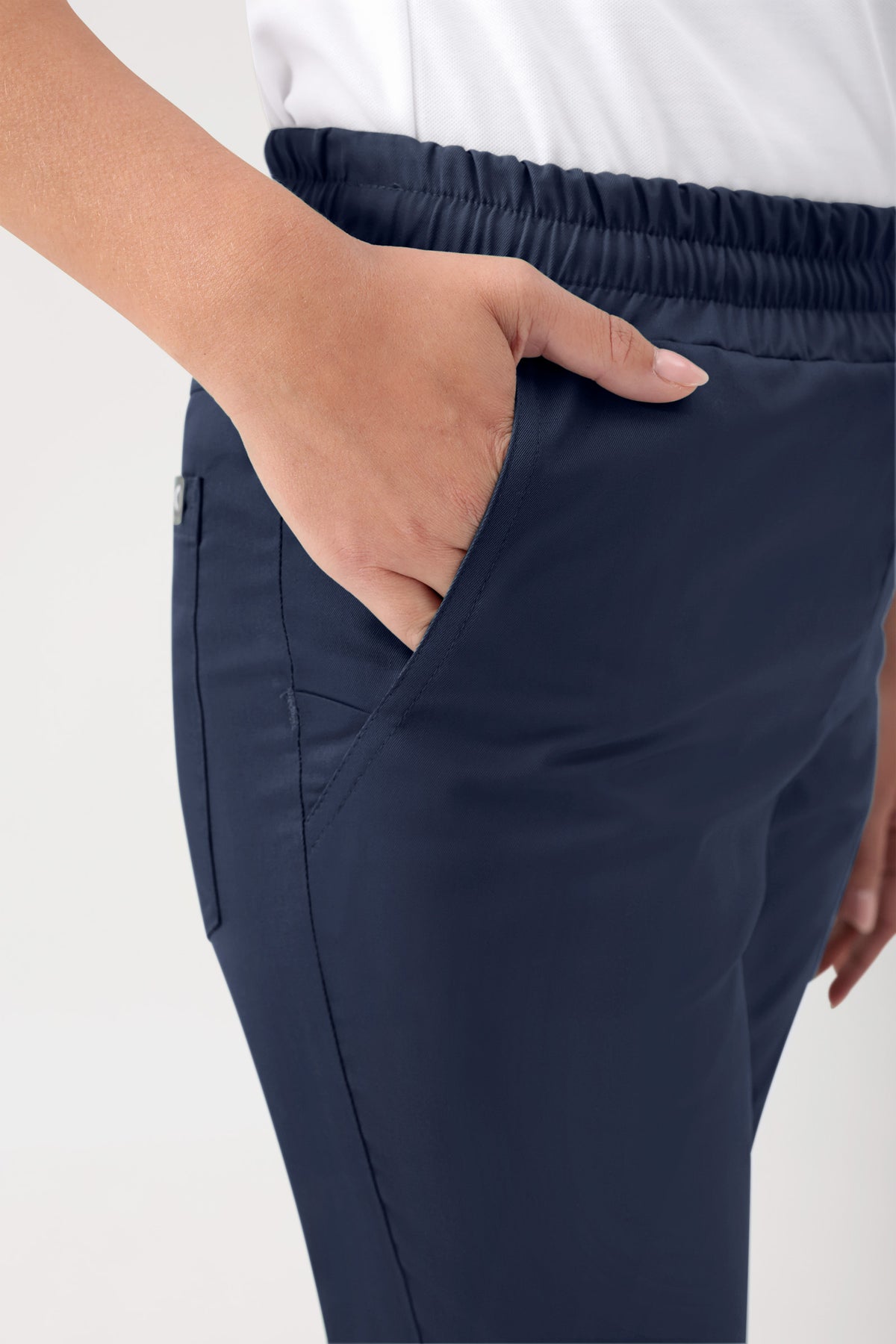 GREEN Stretch broek Unisex - elastische boord navy