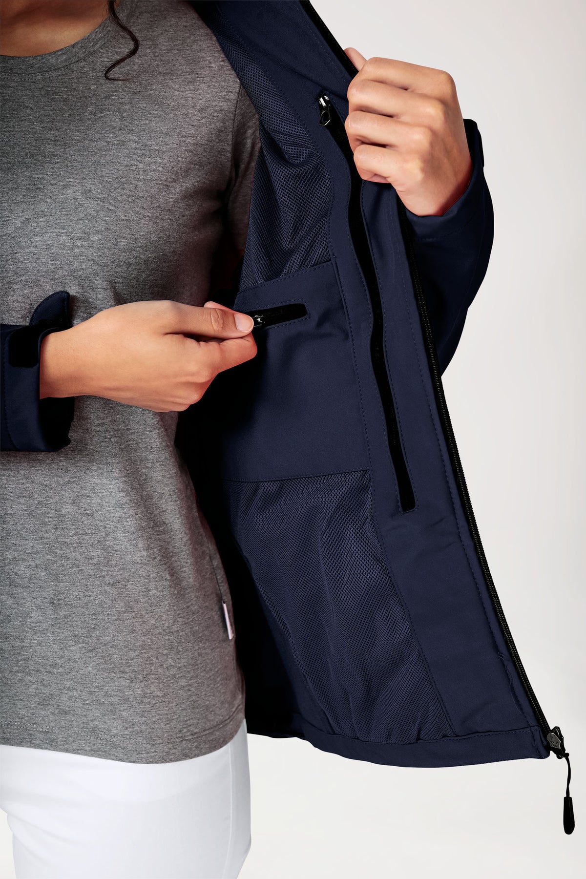 Softshell jassen unisex - met capuchon navy