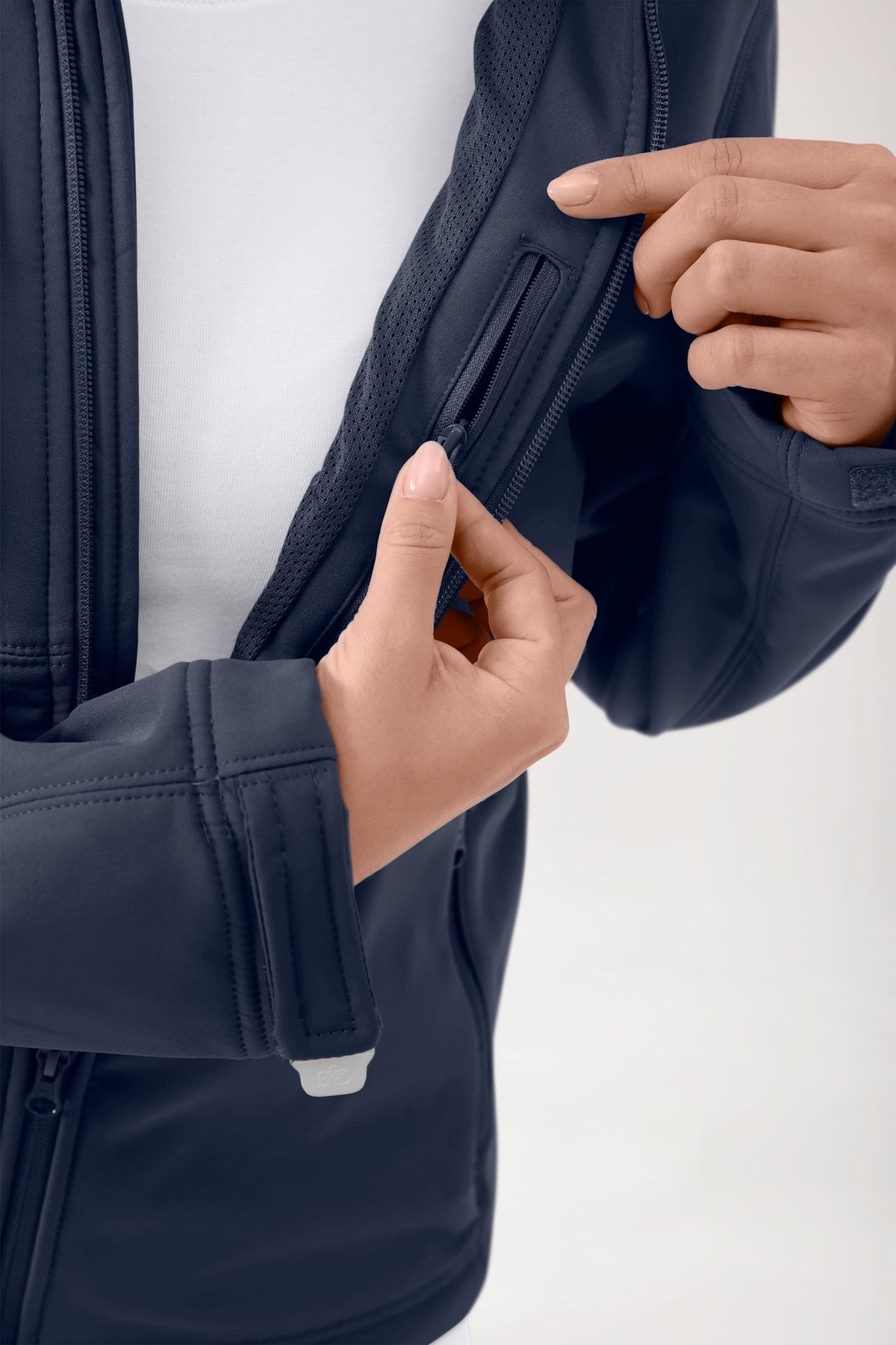 Softshell jassen unisex - met capuchon navy