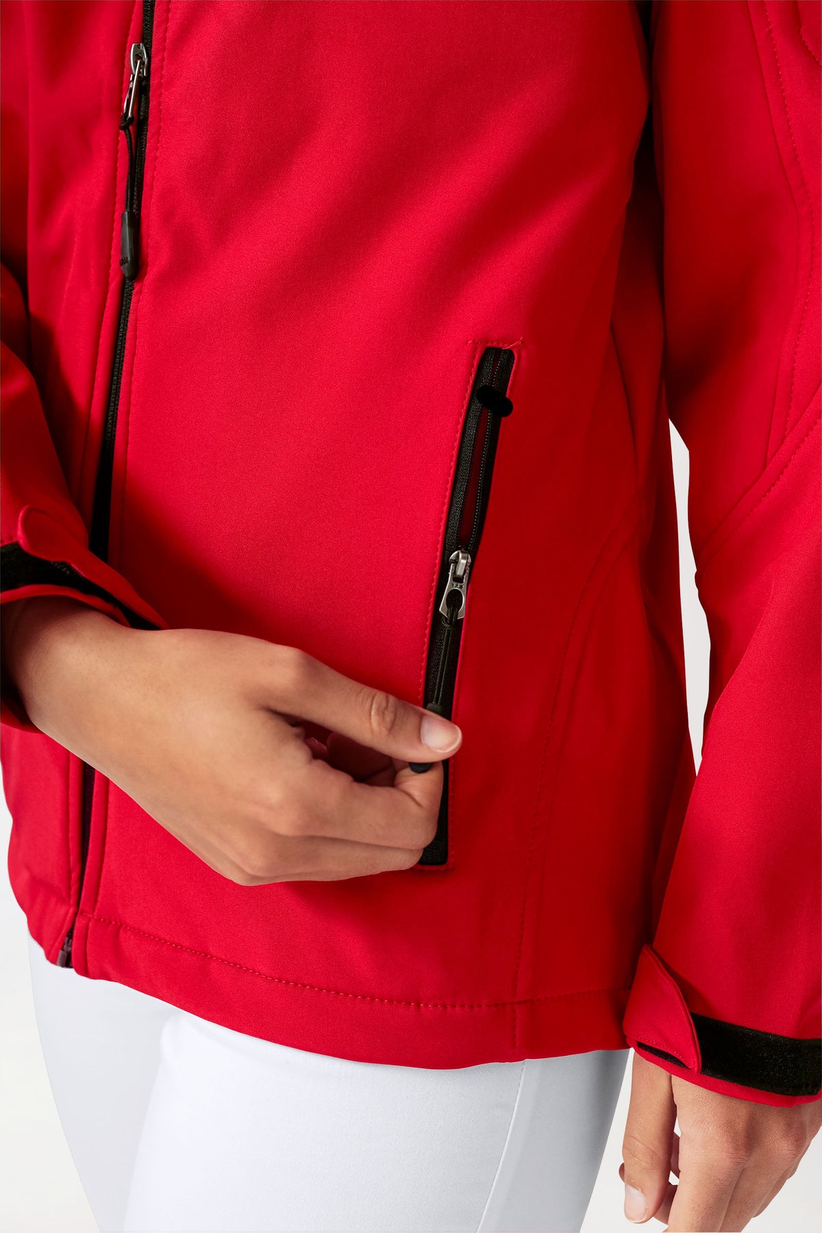 Softshell jassen unisex - met capuchon rood