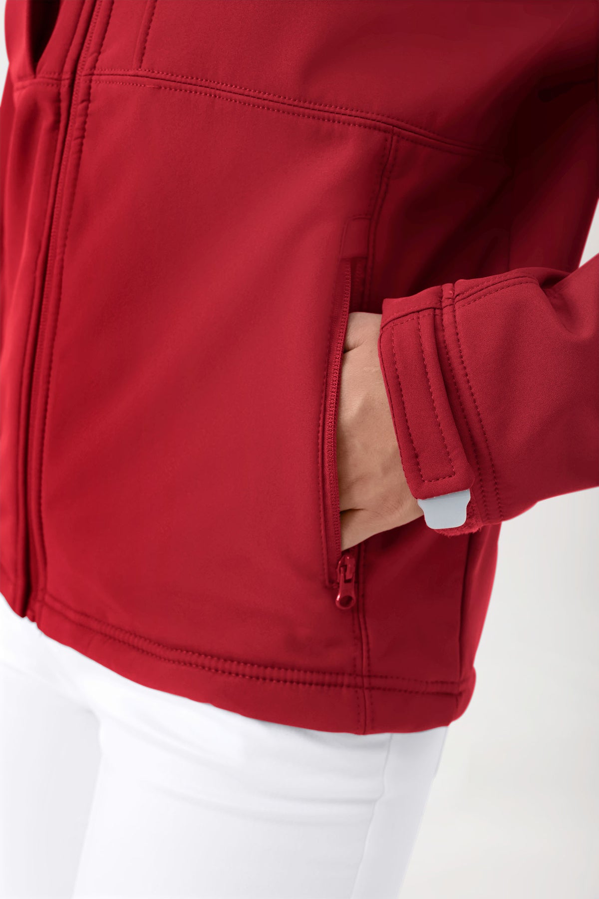 Softshell jas unisex - met capuchon rood