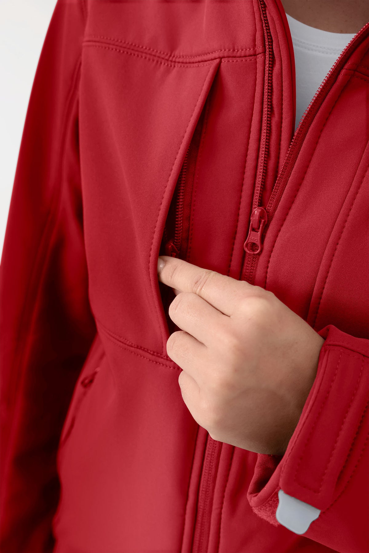 Softshell jas unisex - met capuchon rood