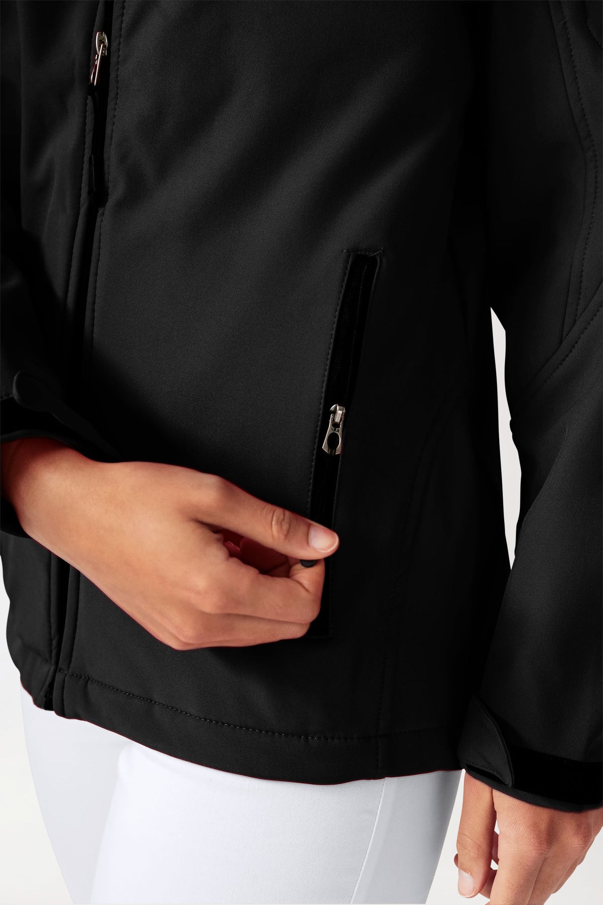 Softshell jassen unisex - met capuchon zwart