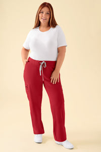 KAERE broek dames - met beenzak rood