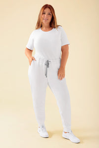 KAERE broek dames - zoom met elastische boord zonder beenzak wit