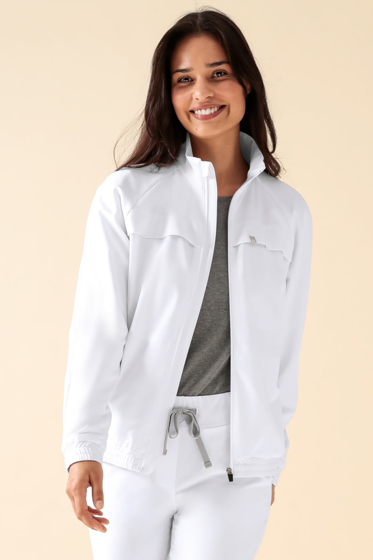 KAERE blouson dames - met elastische manchetten wit