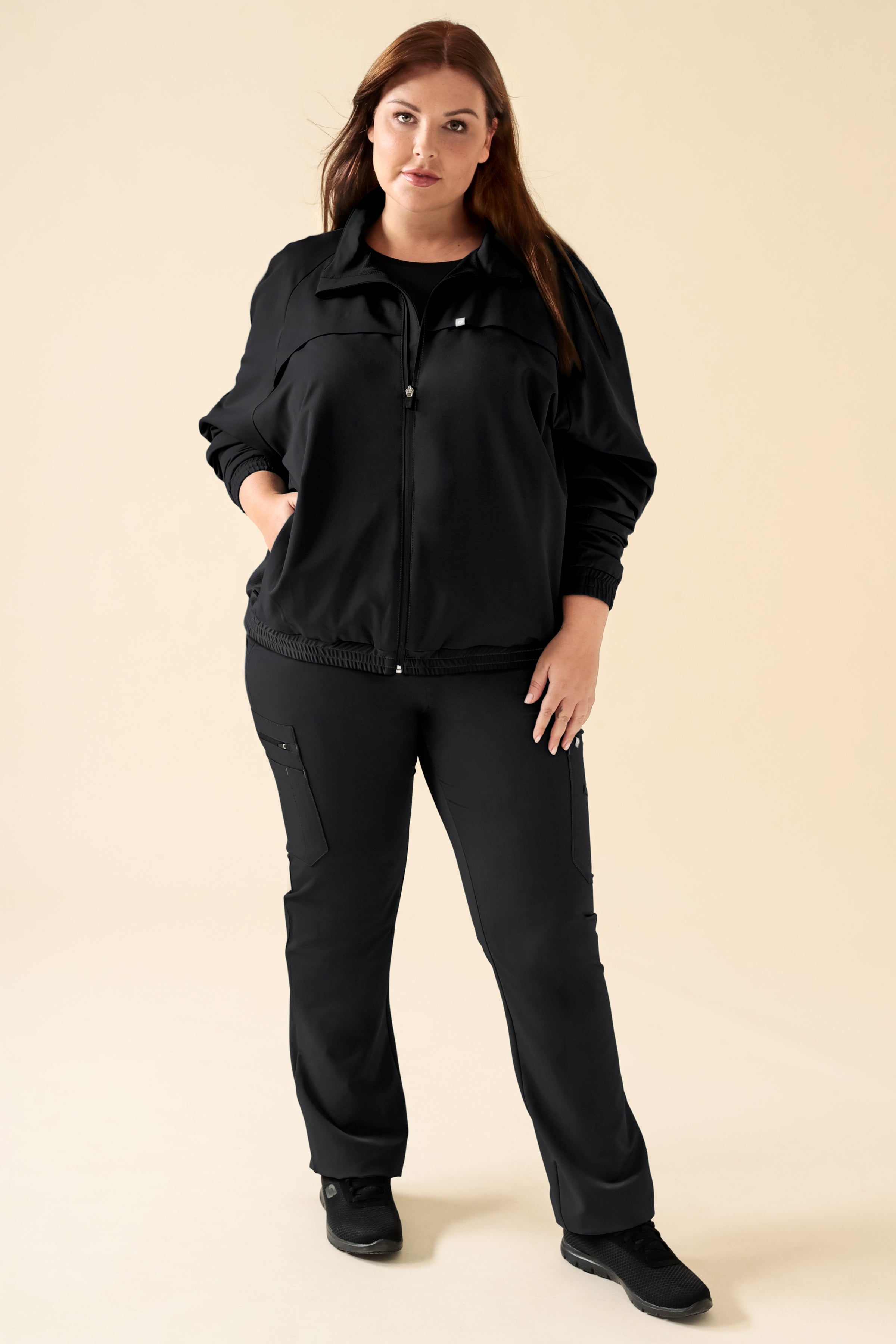 KAERE blouson dames - met elastische manchetten zwart