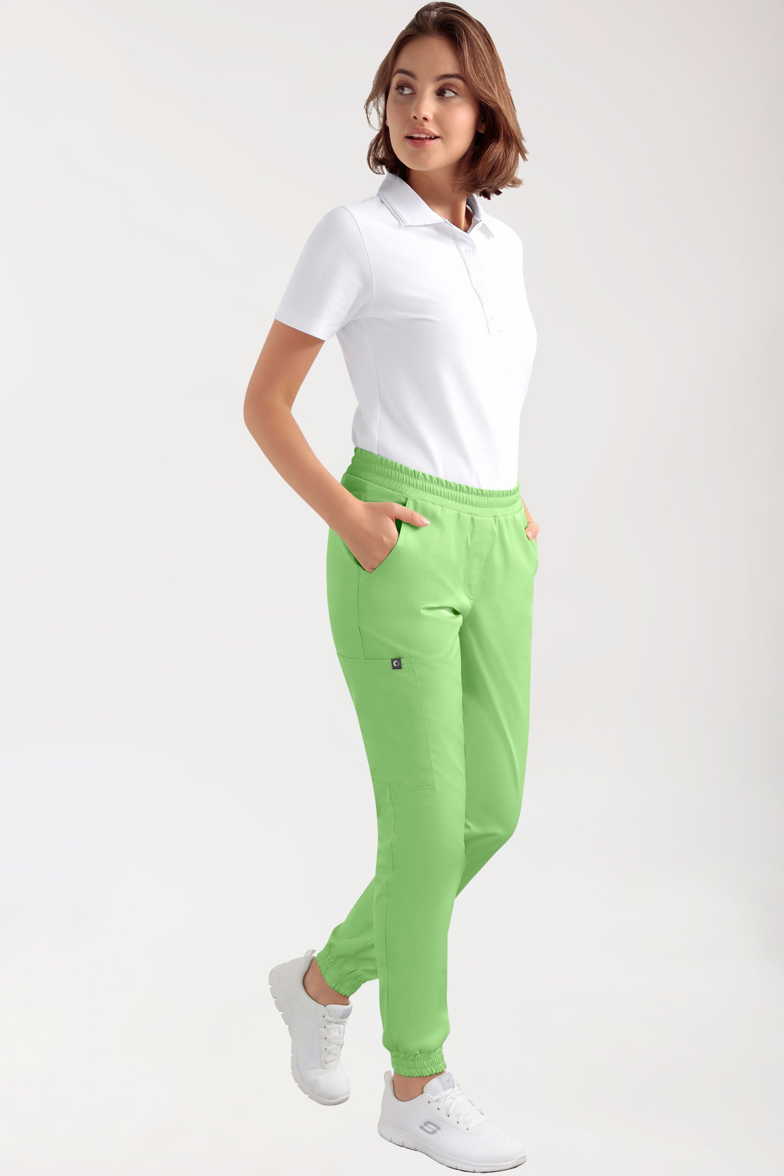CORE cargo broek dames - joggingbroek style appelgroen