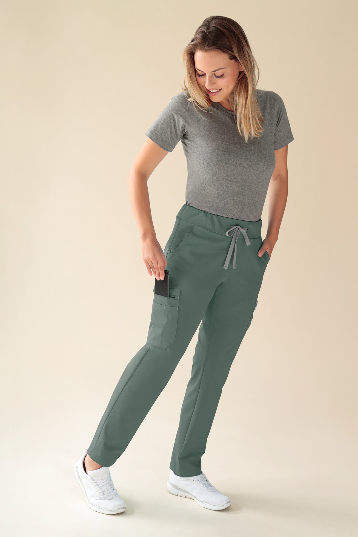 KAERE broek dames - korte maat met beenzak donkergroen