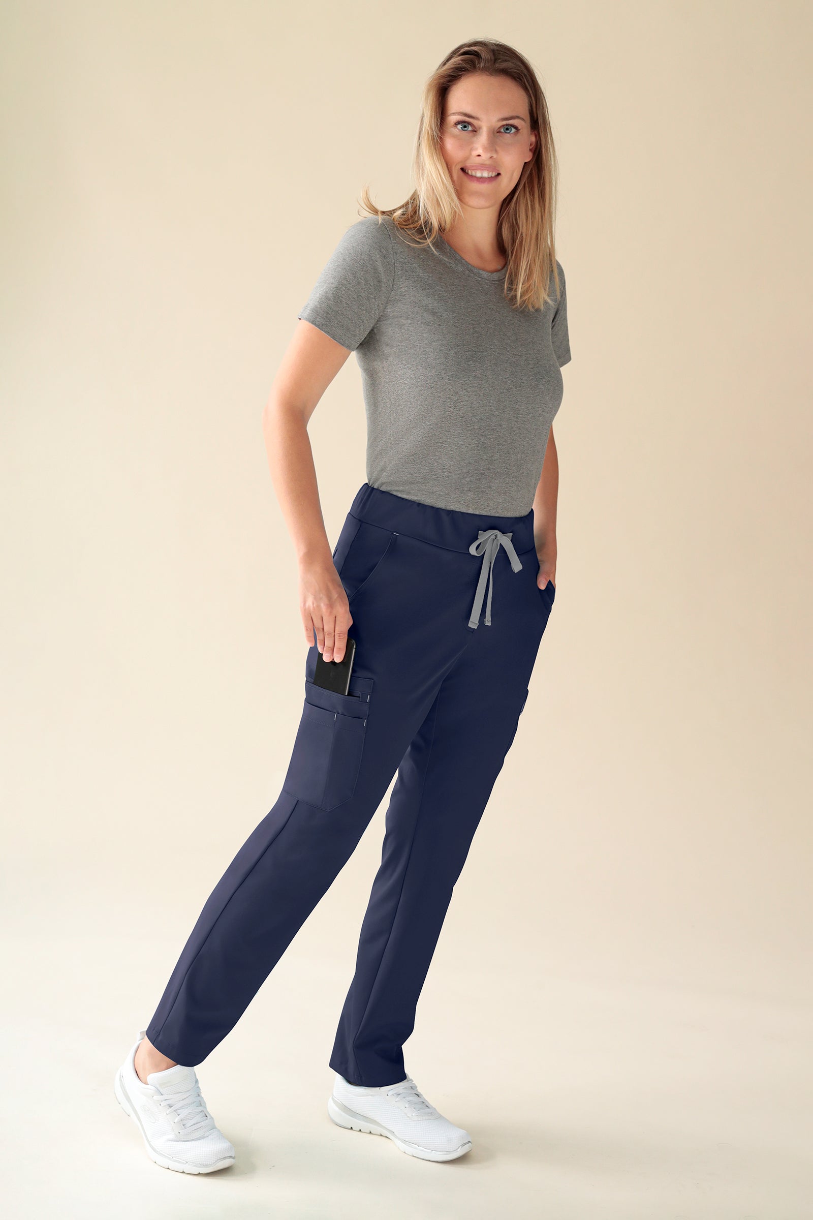 KAERE broek dames - korte maat met beenzak navy