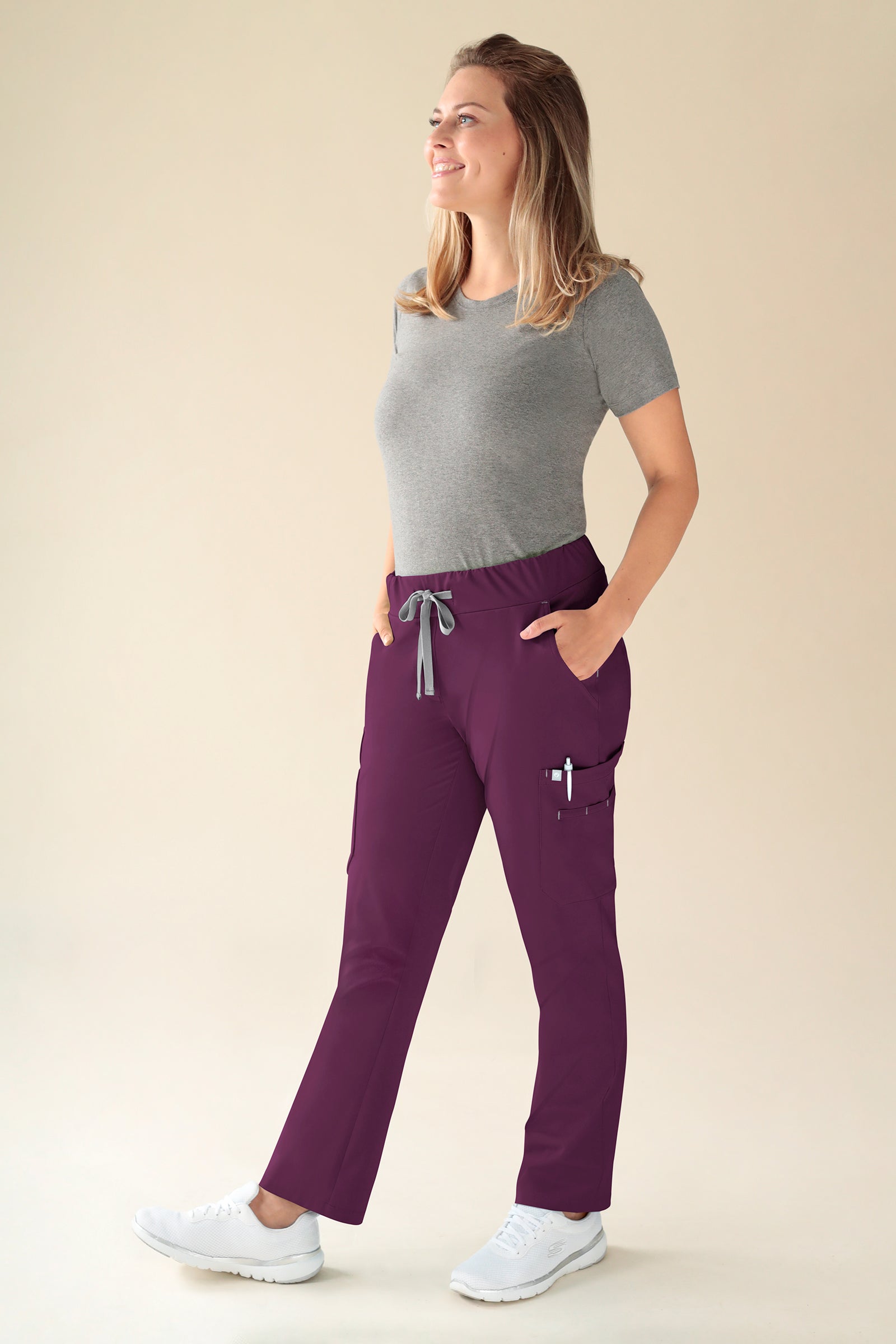 KAERE broek dames - korte maat met beenzak pruimen