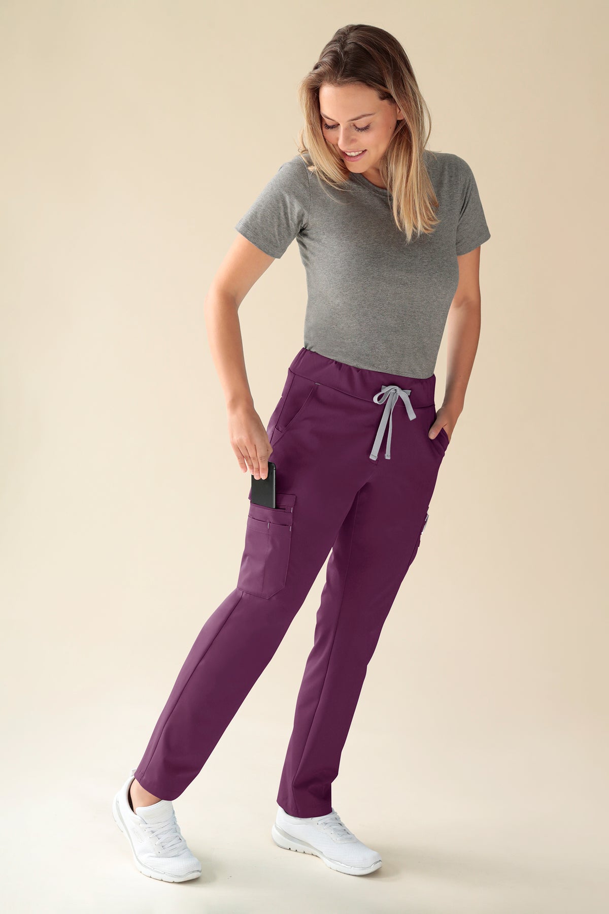KAERE broek dames - korte maat met beenzak pruimen, Voorzijde view