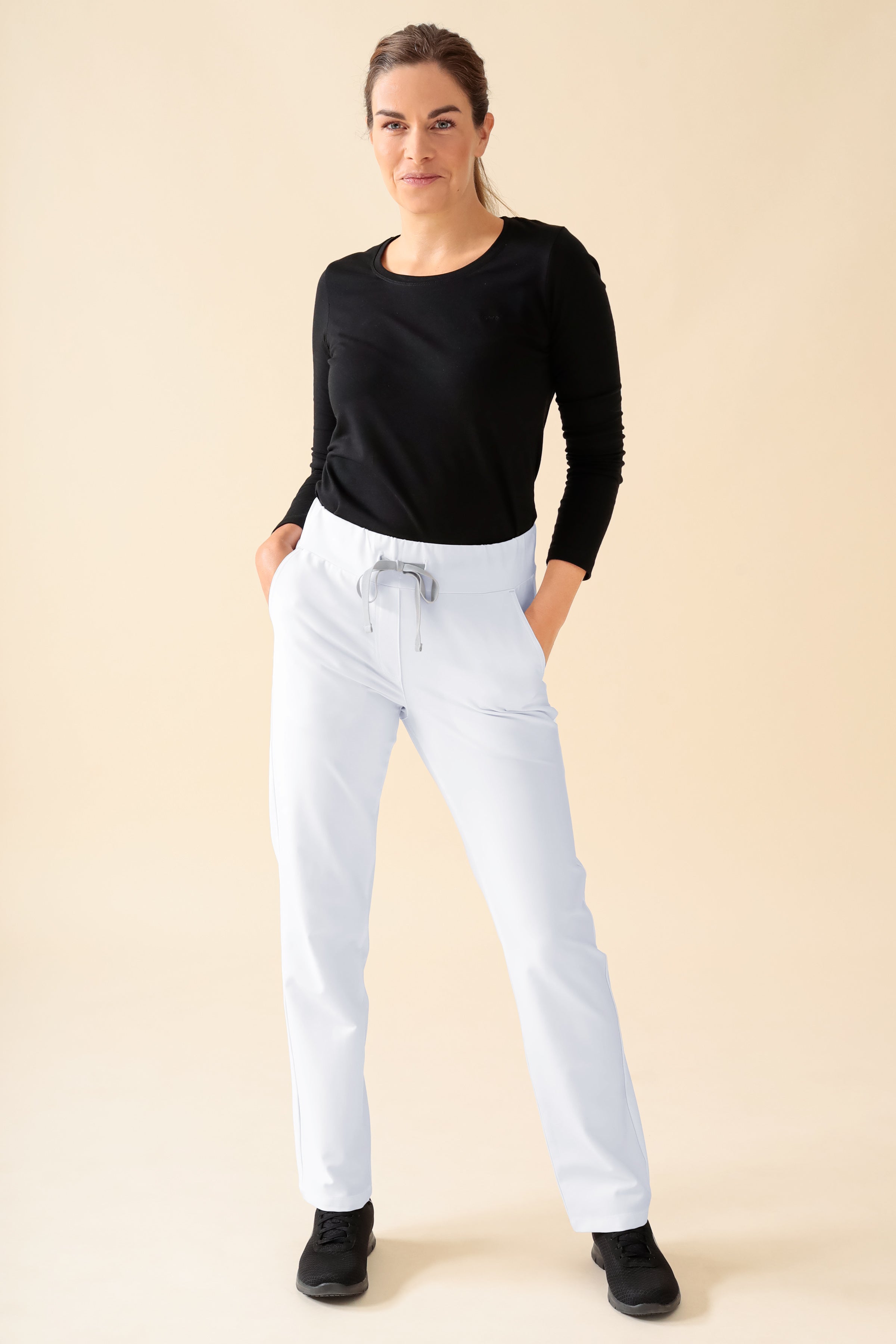 KAERE broek dames - korte maat zonder beenzak wit