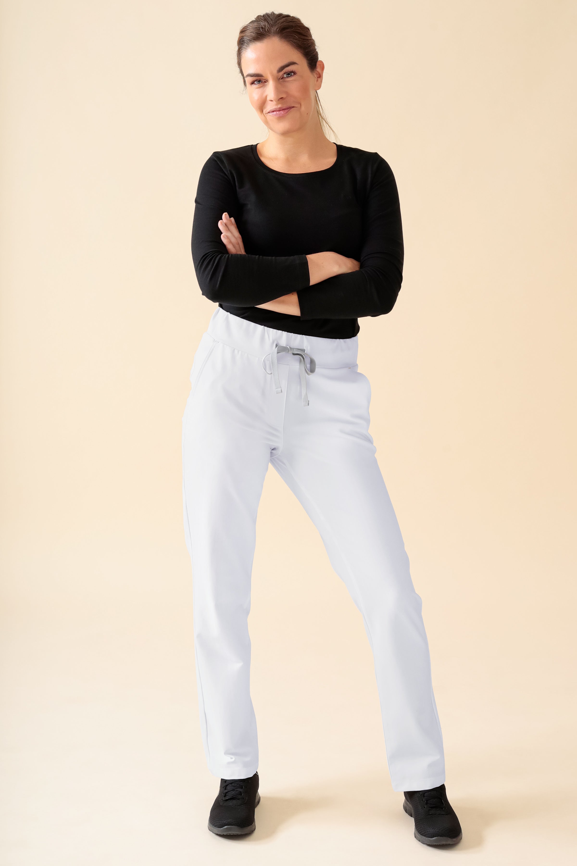 KAERE broek dames - korte maat zonder beenzak wit