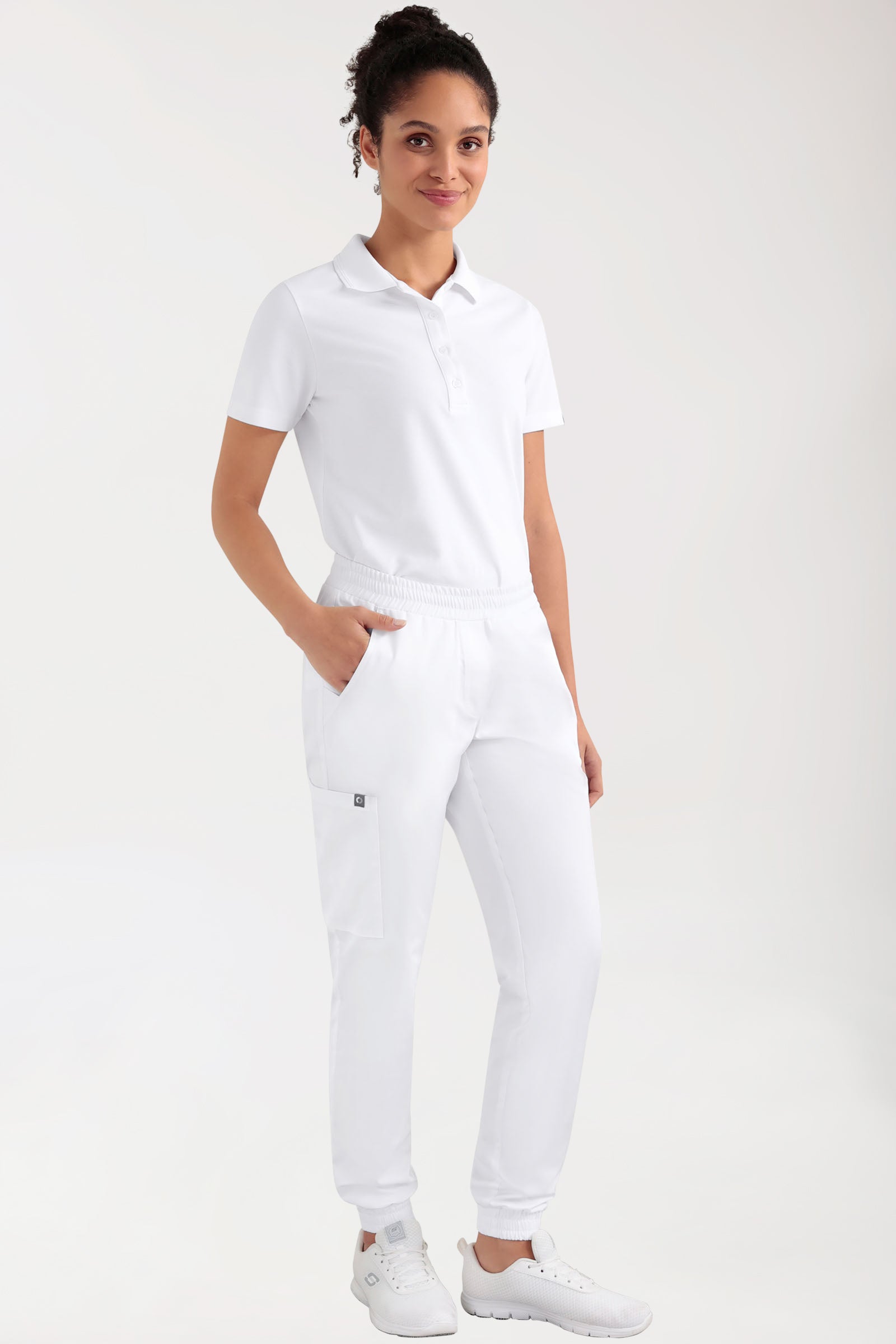 CORE cargo broek dames - joggingbroek style wit