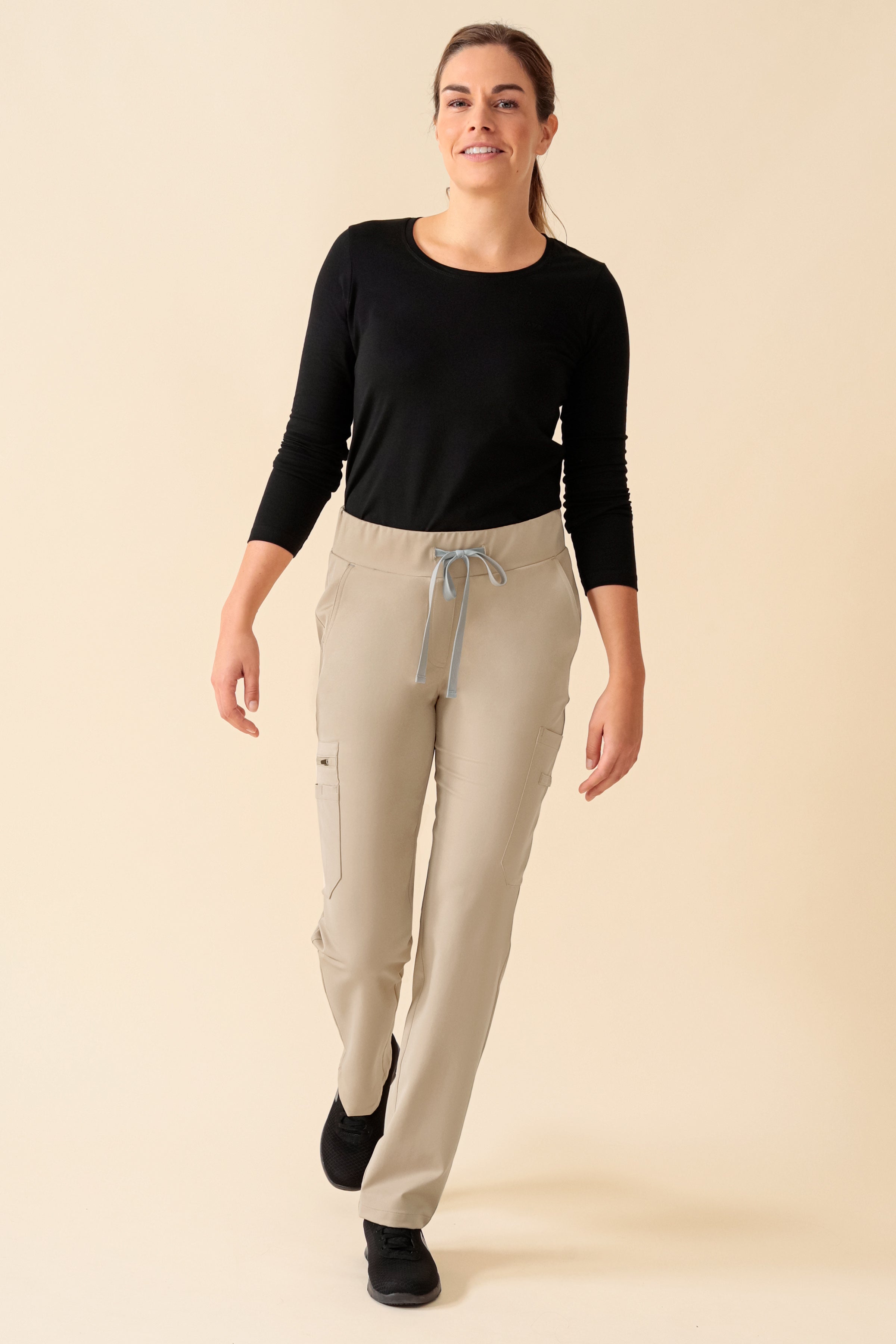 KAERE broek dames - korte maat met beenzak zand