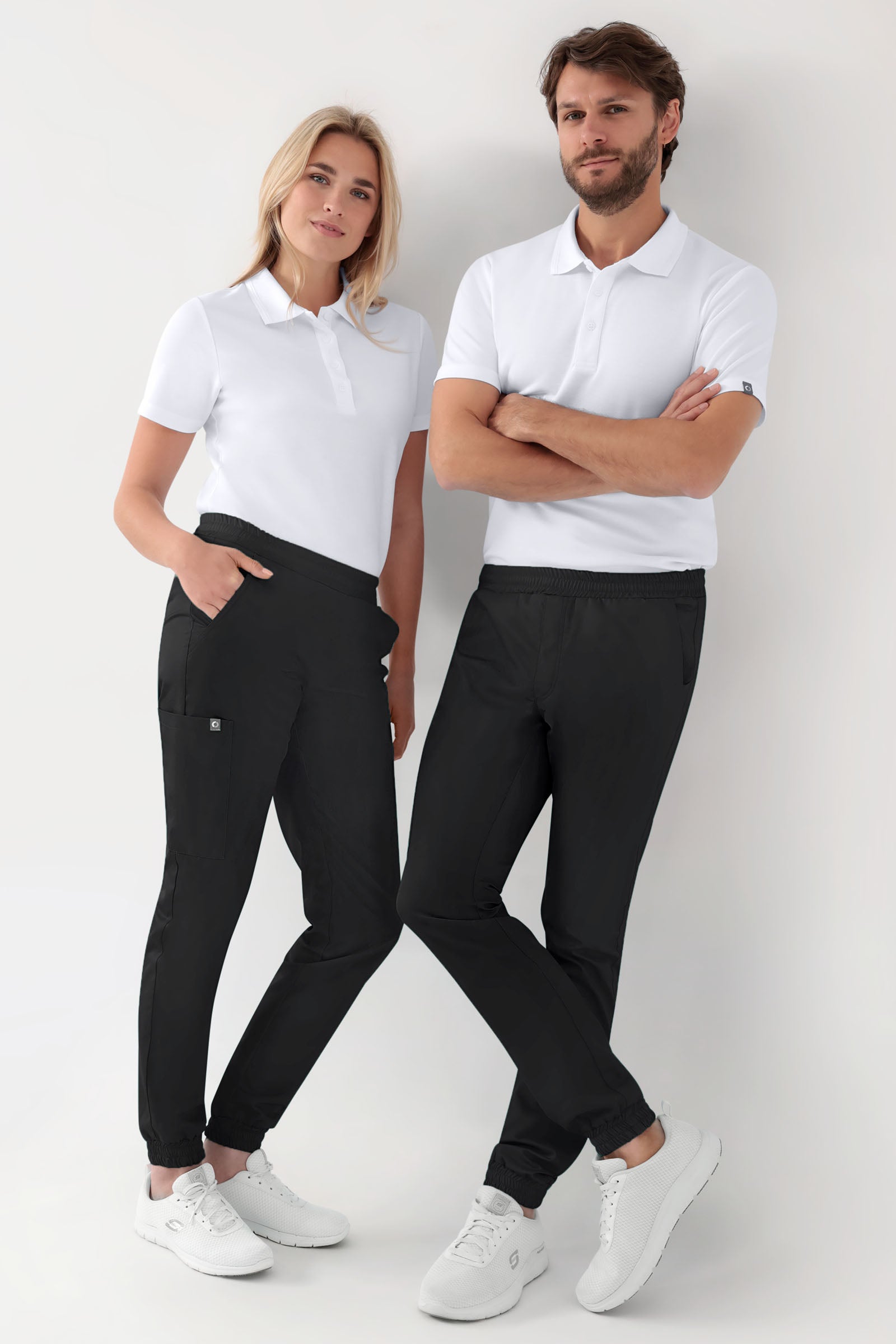GREEN Stretch broek dames - joggingbroek style zwart, Voorzijde view