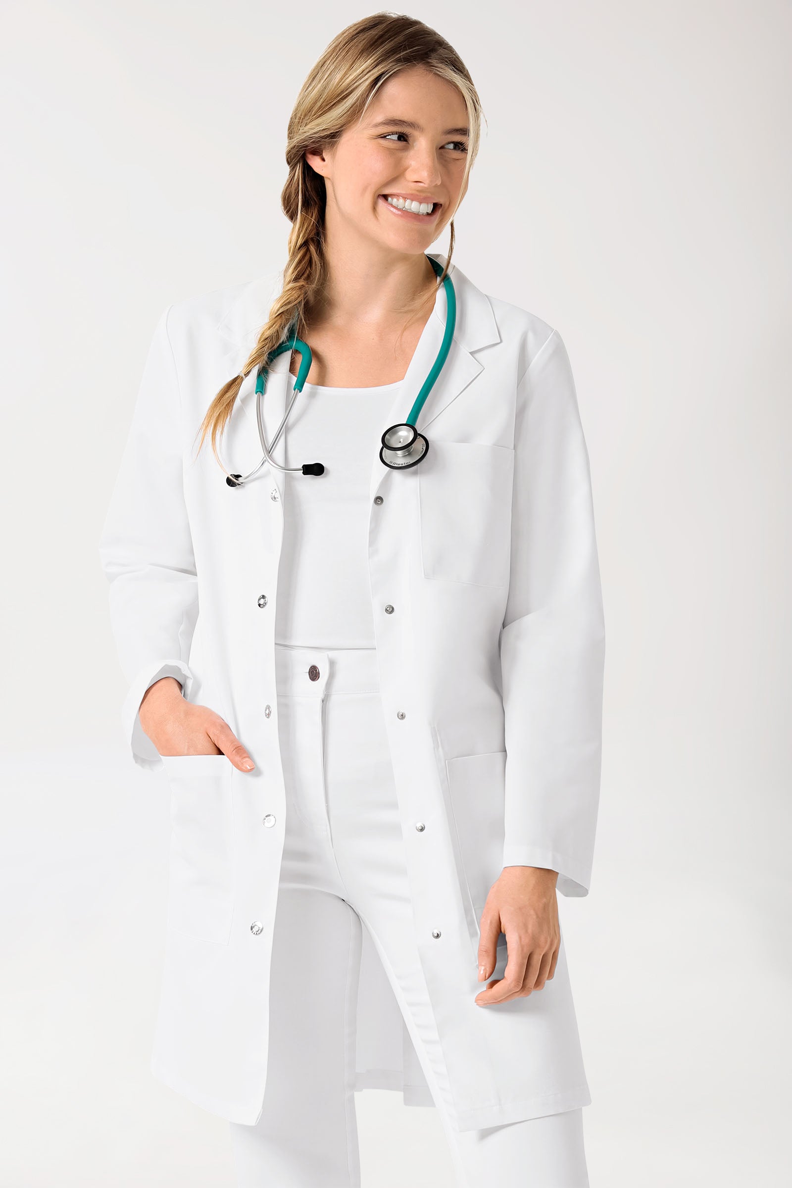 Jas dames - reverskraag wit