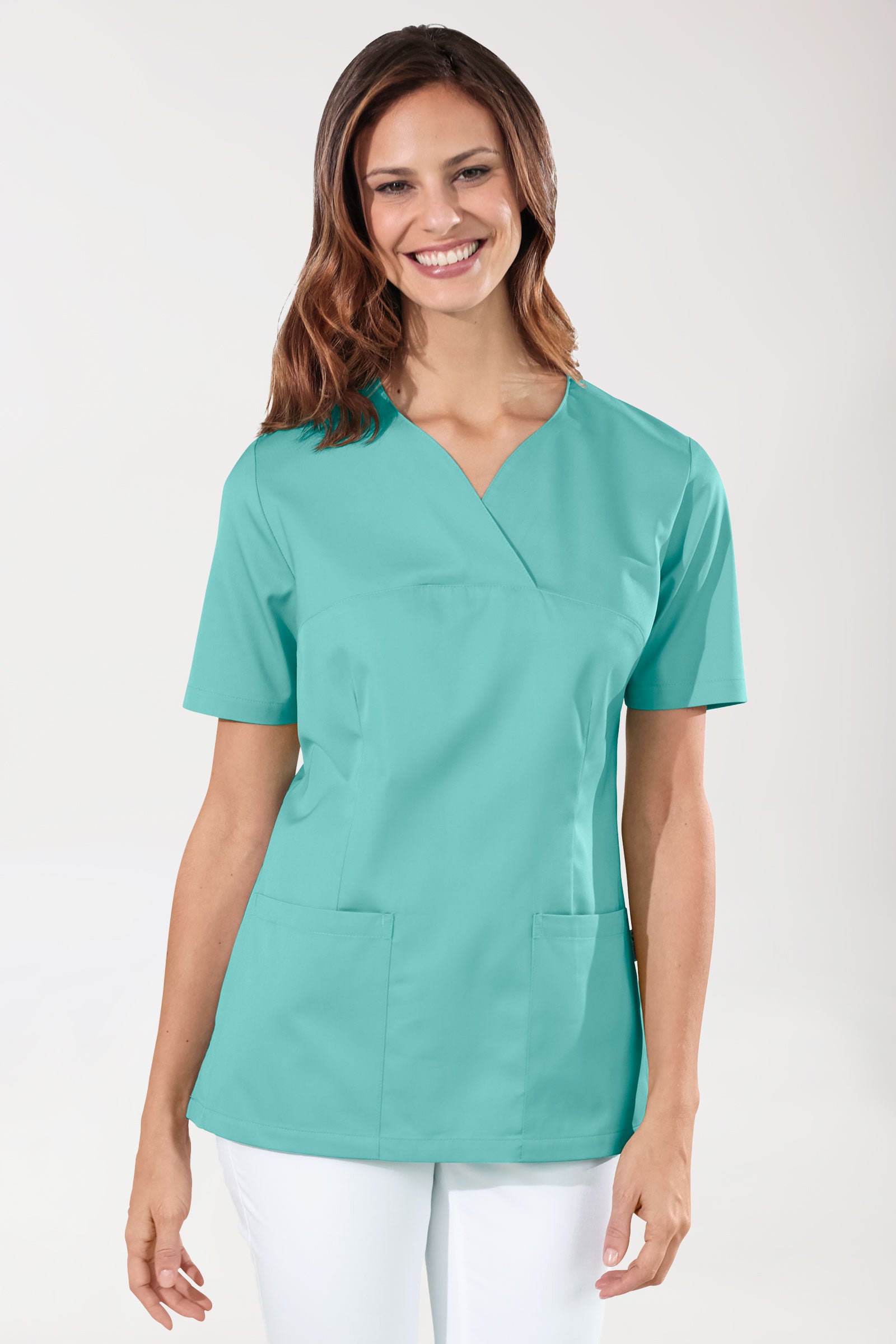 CORE oversteektuniek dames - hartvormige hals aqua green