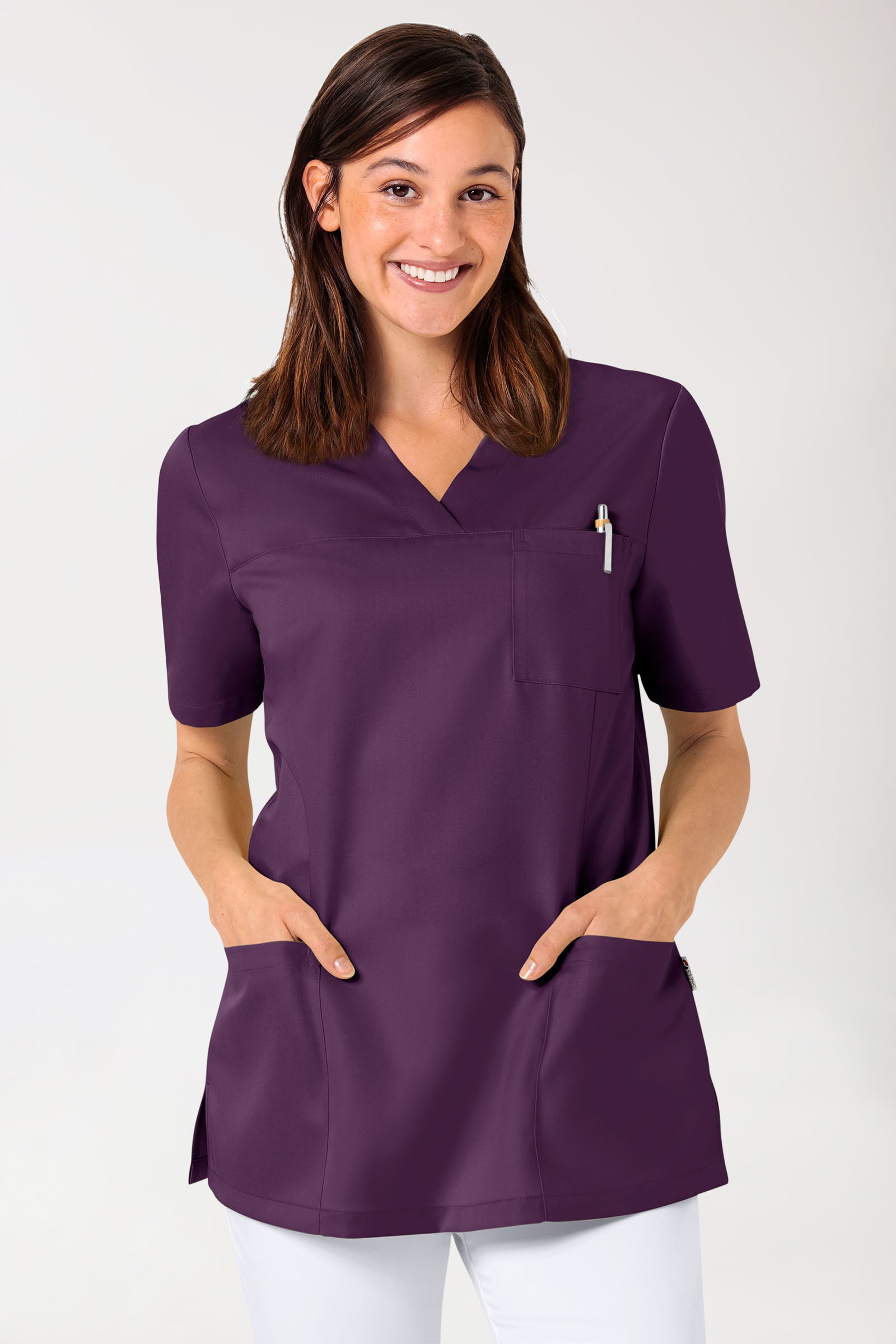 GREEN oversteektuniek dames - V-hals black berry