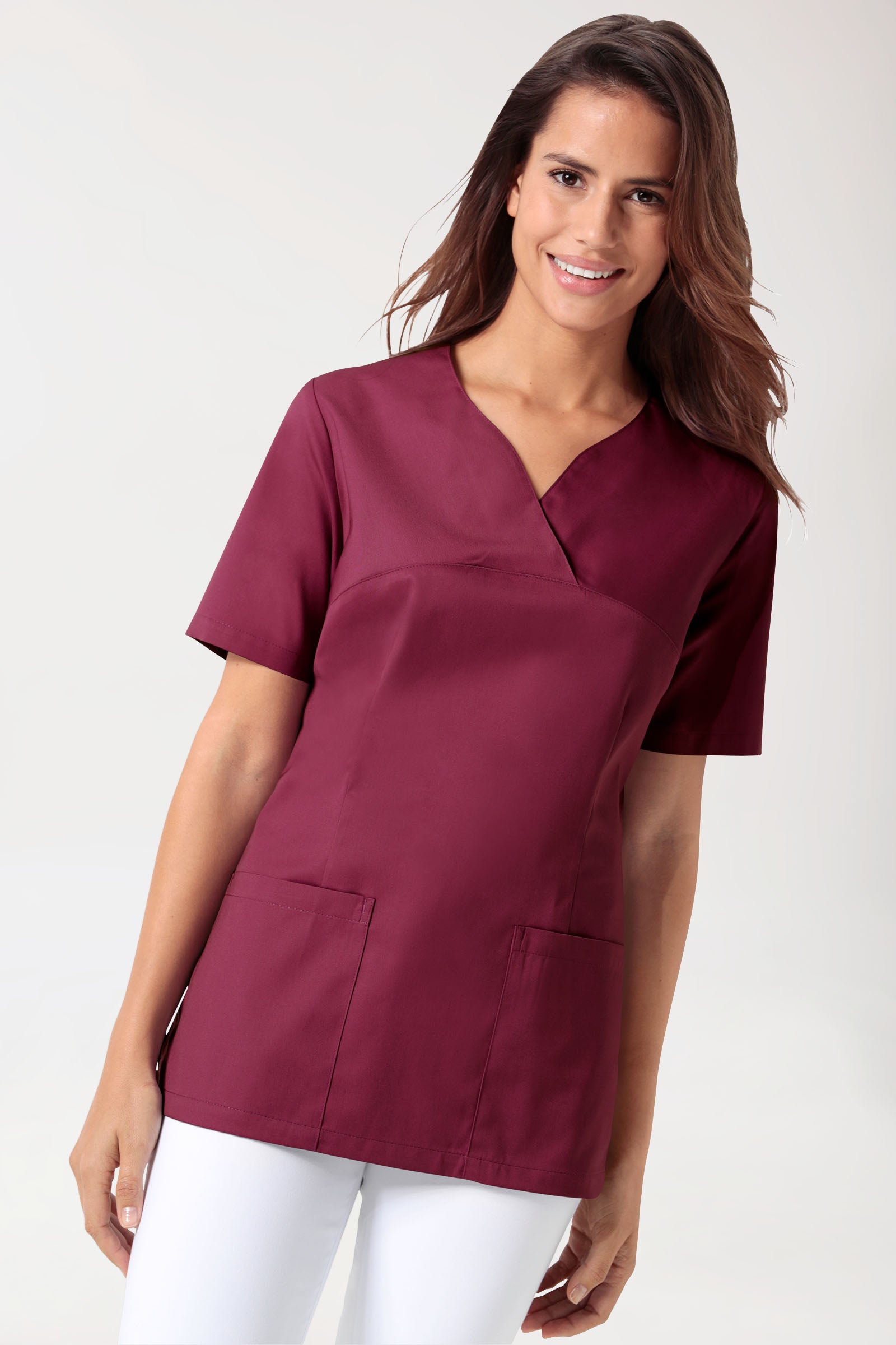 CORE oversteektuniek dames - hartvormige hals bordeaux