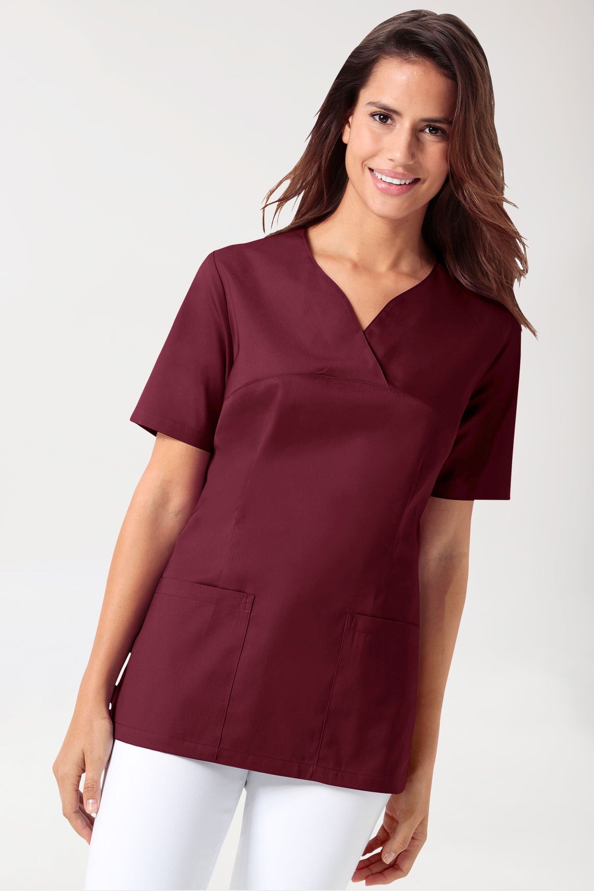 CORE oversteektuniek dames -5-pack- hartvormige hals bordeaux