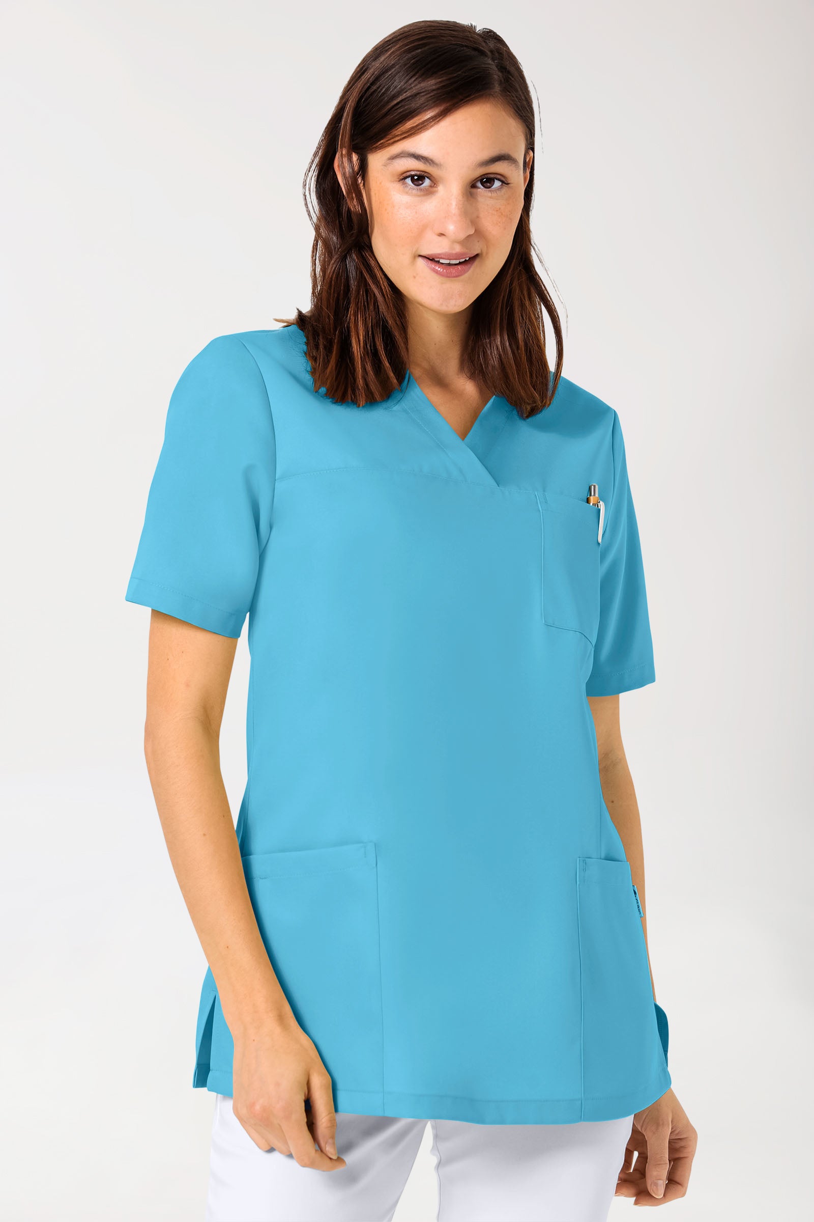GREEN oversteektuniek dames - V-hals dark turquoise