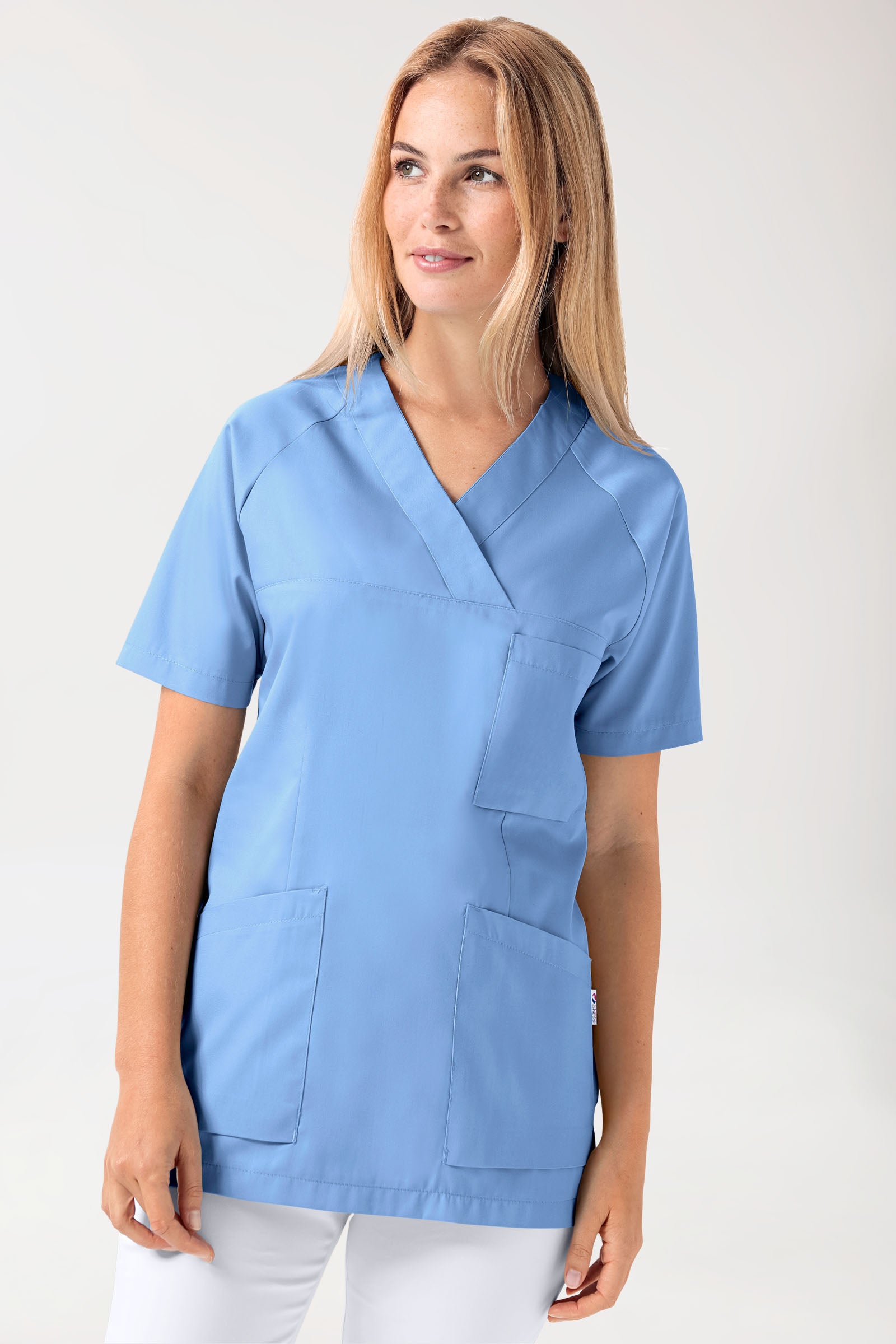 CORE oversteektuniek dames - V-hals hemelsblauw