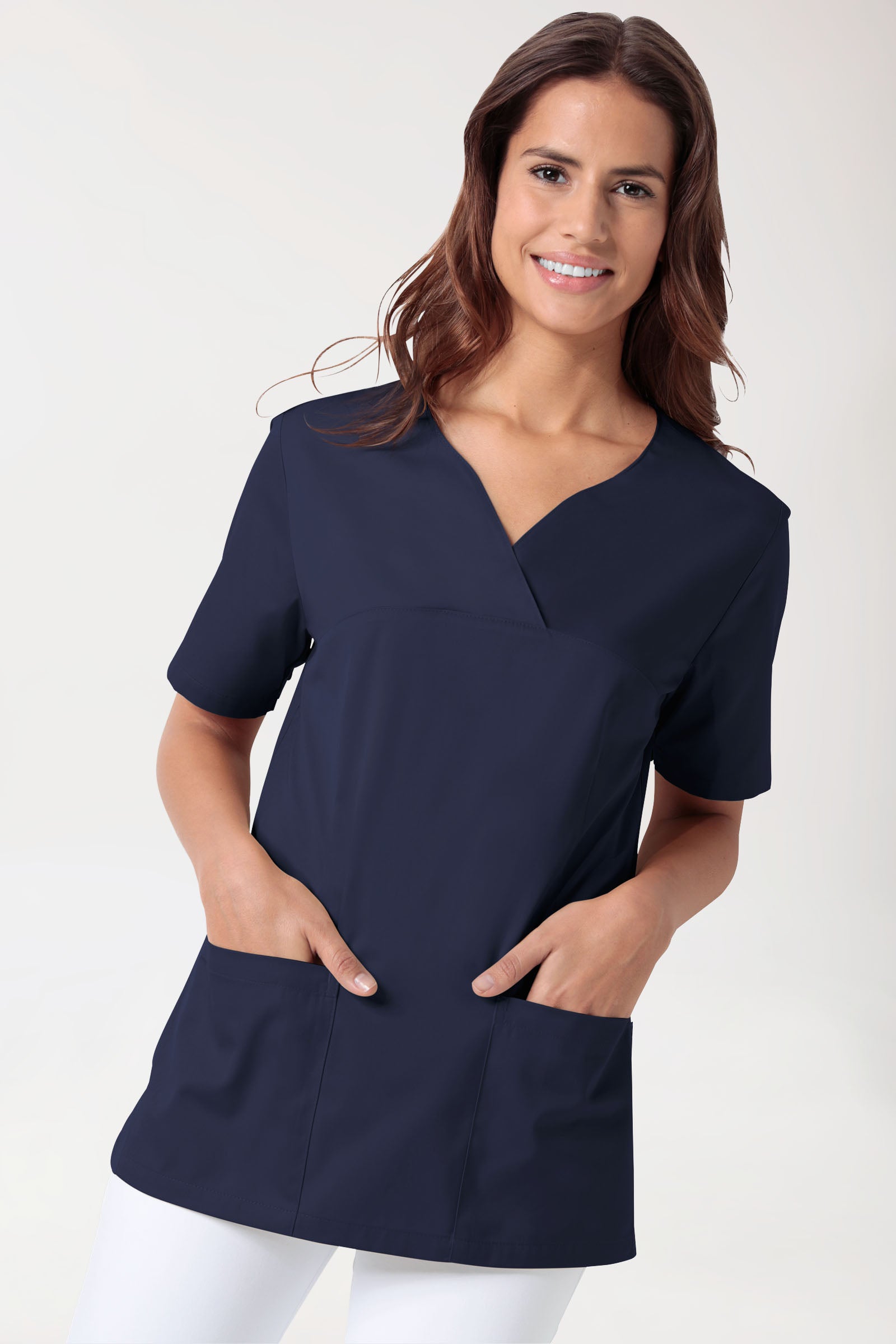 CORE oversteektuniek dames - hartvormige hals navy