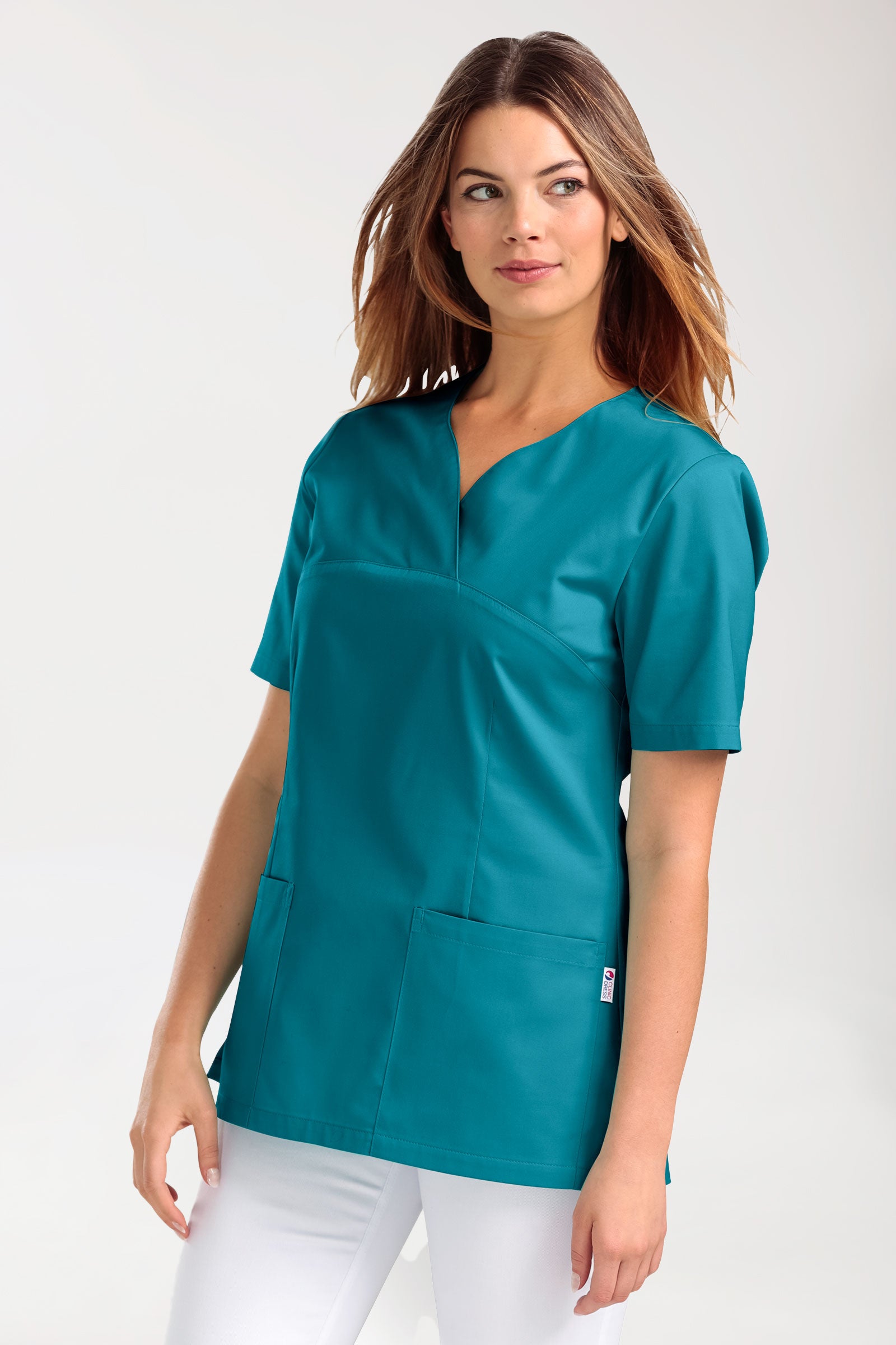 CORE oversteektuniek dames - hartvormige hals petrol