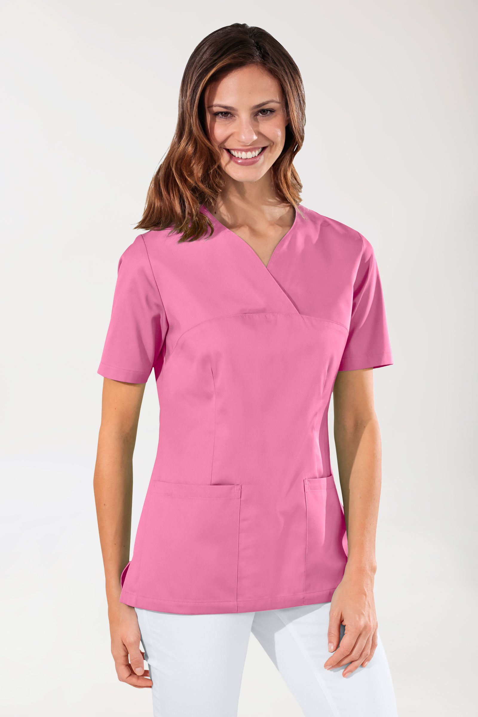 CORE oversteektuniek dames - hartvormige hals rosy pink