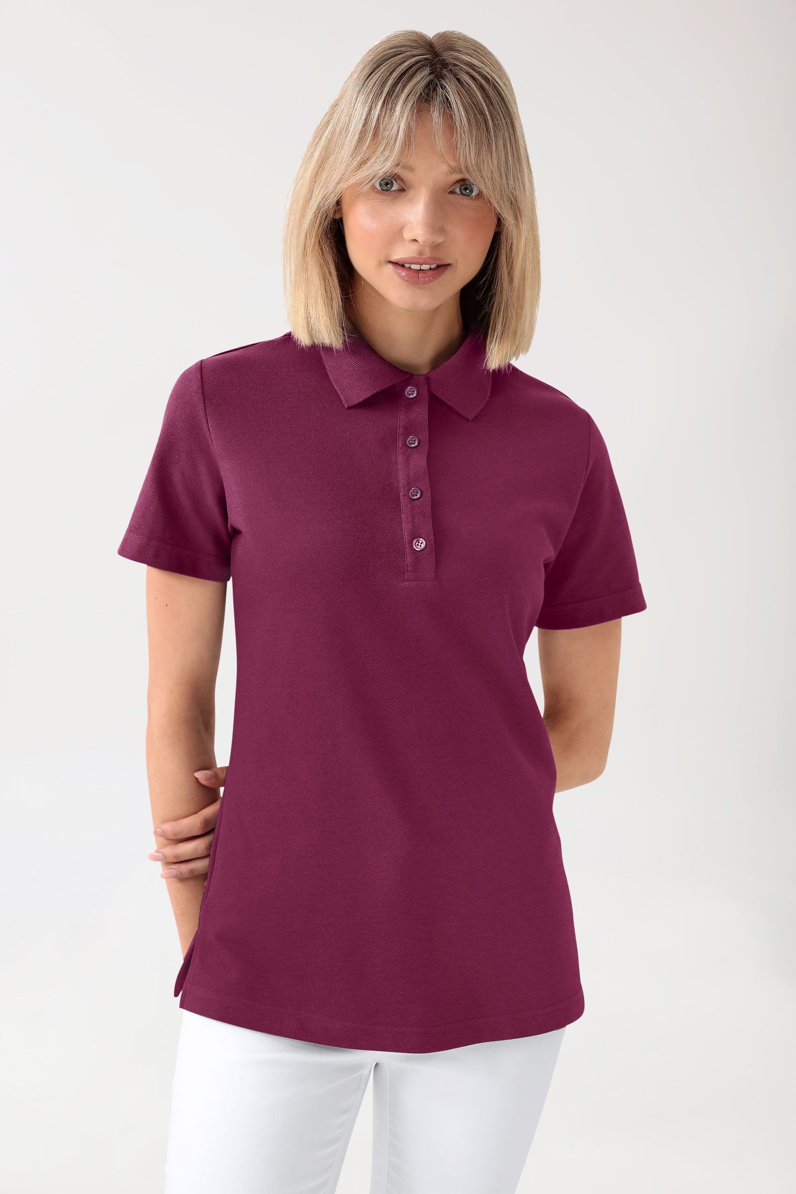 CORE shirt dames polokraag berry, Voorzijde view