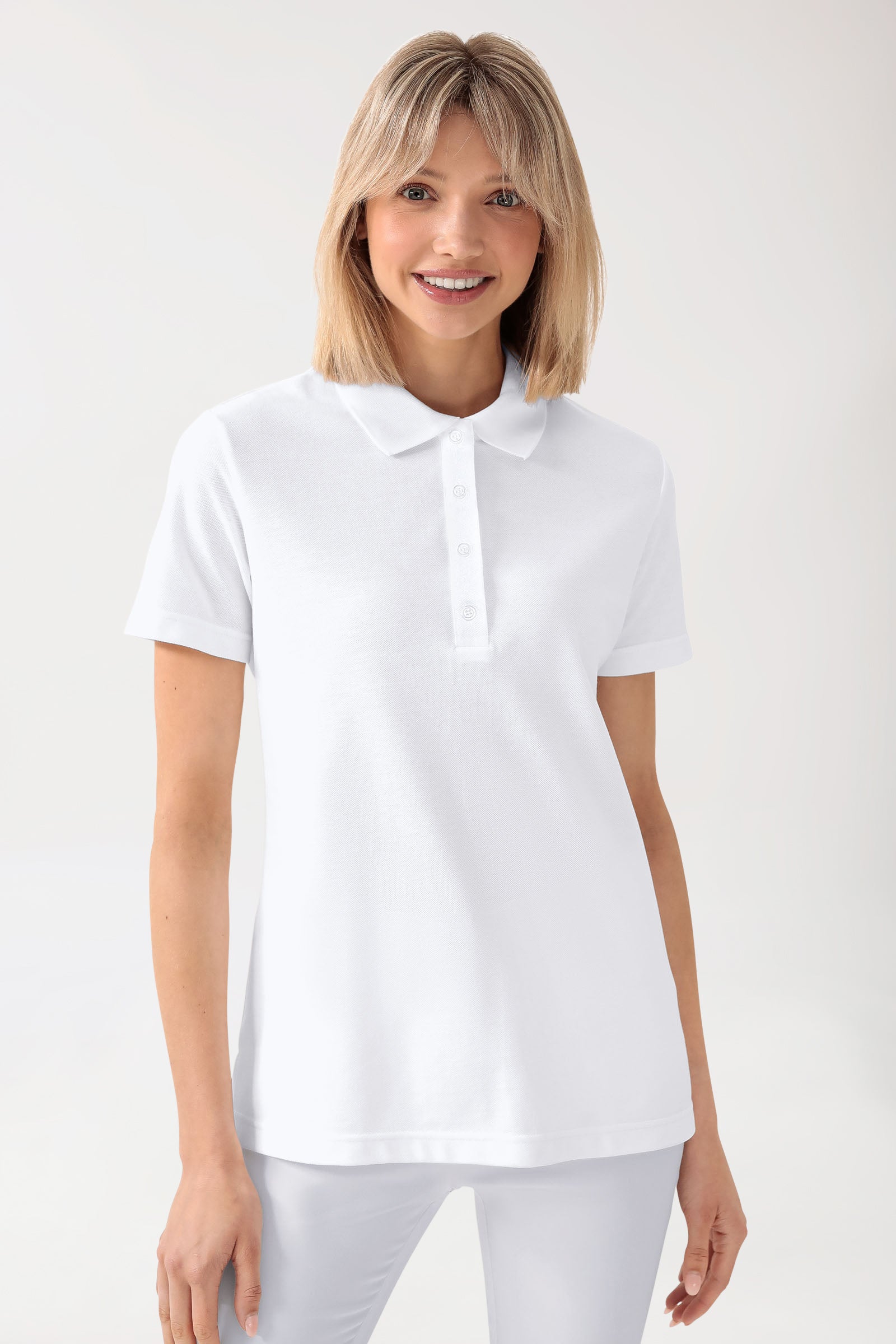 CORE shirt dames polokraag wit