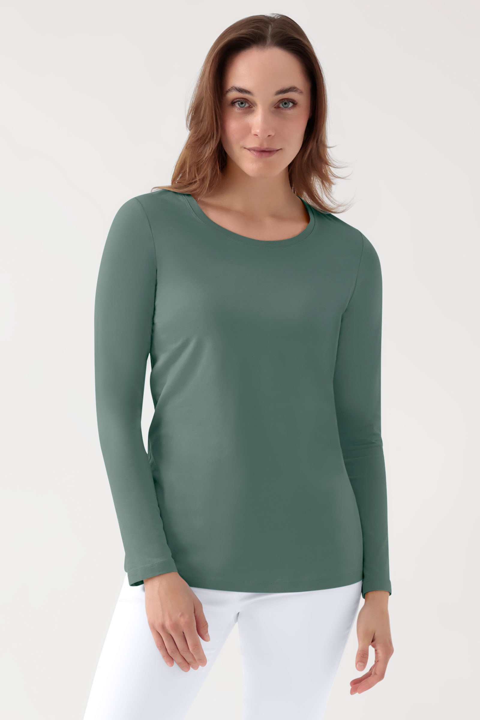 CORE shirt dames - 1/1 arm donkergroen