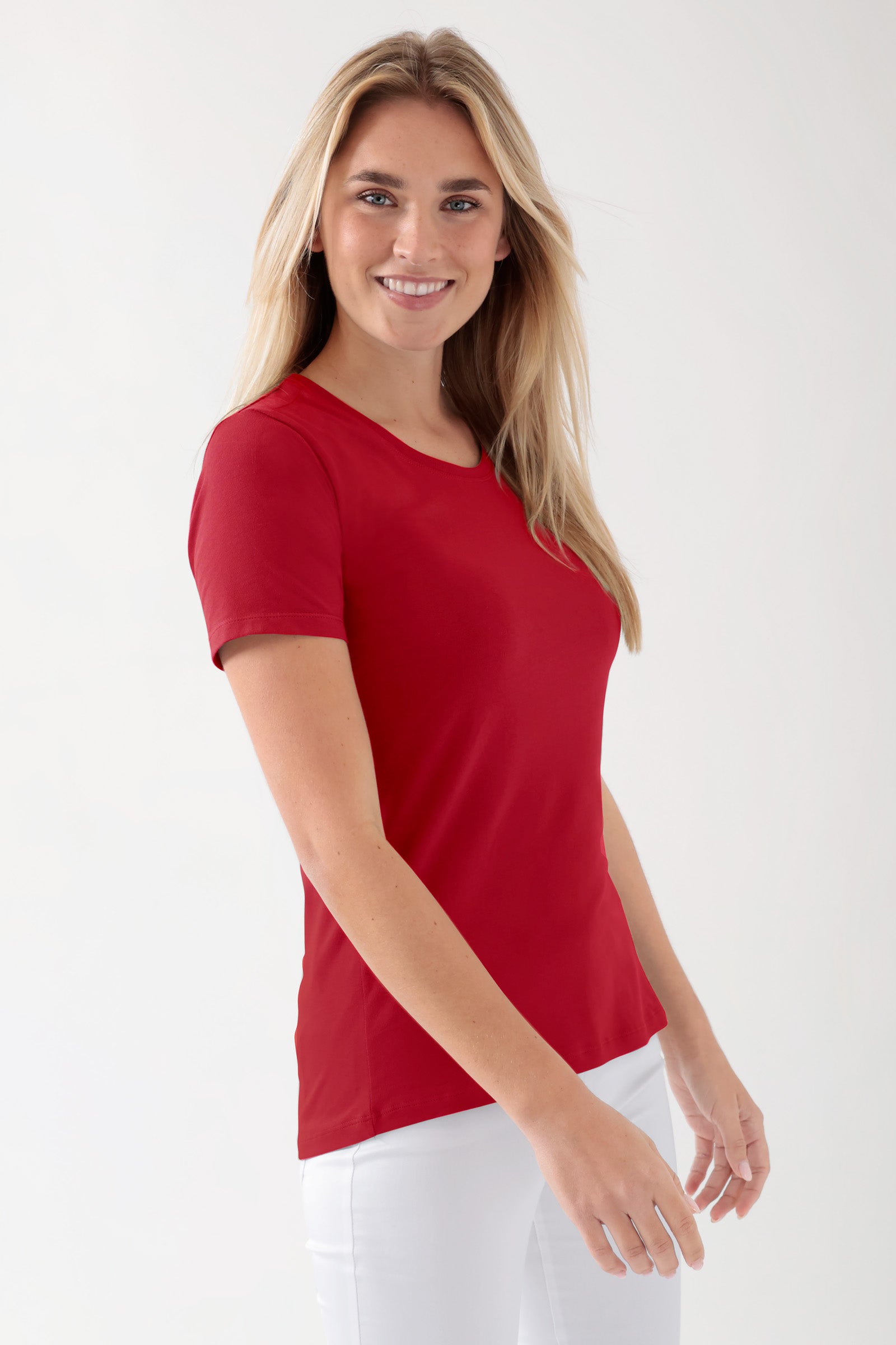 CORE shirt dames - ronde hals rood