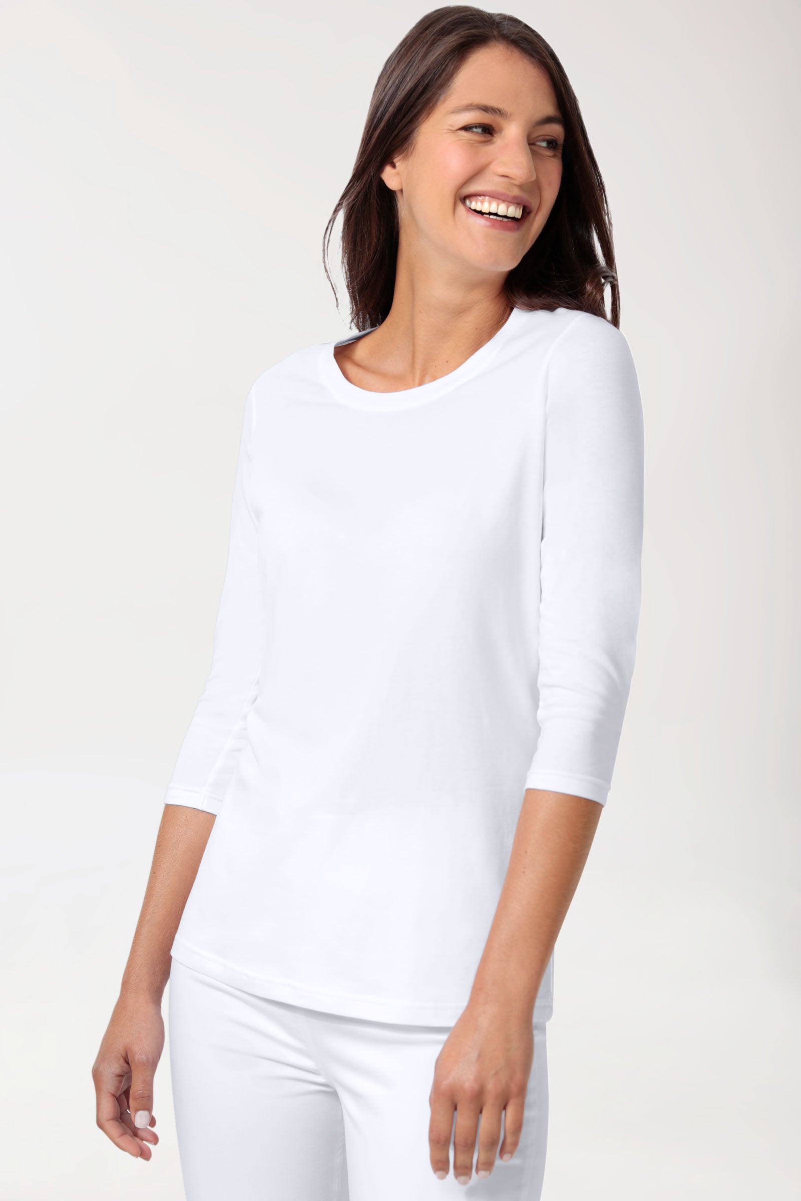 CORE shirt dames - 3/4 arm wit, Voorzijde view