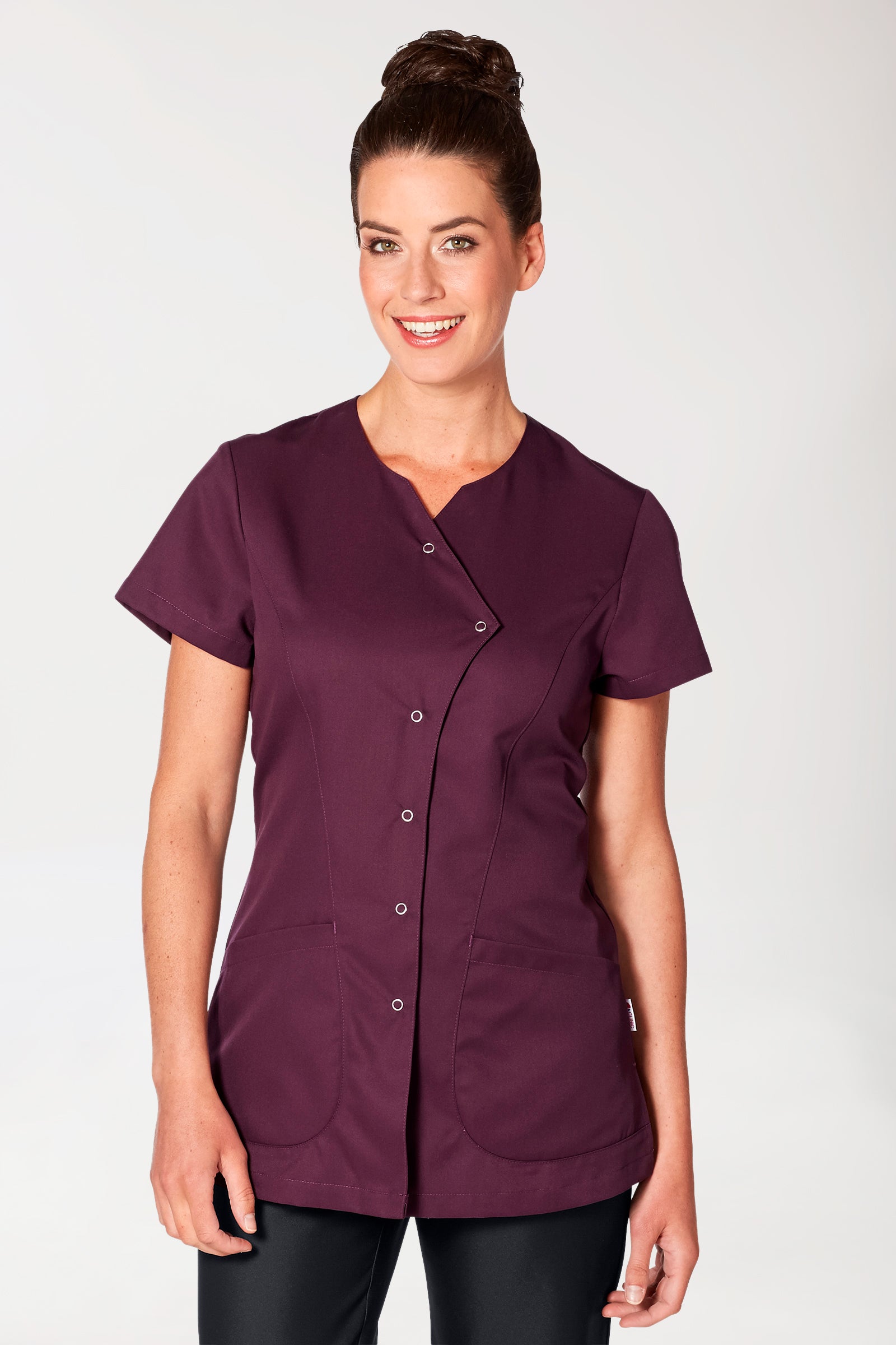 GREEN tuniek dames - knoopsluiting black berry