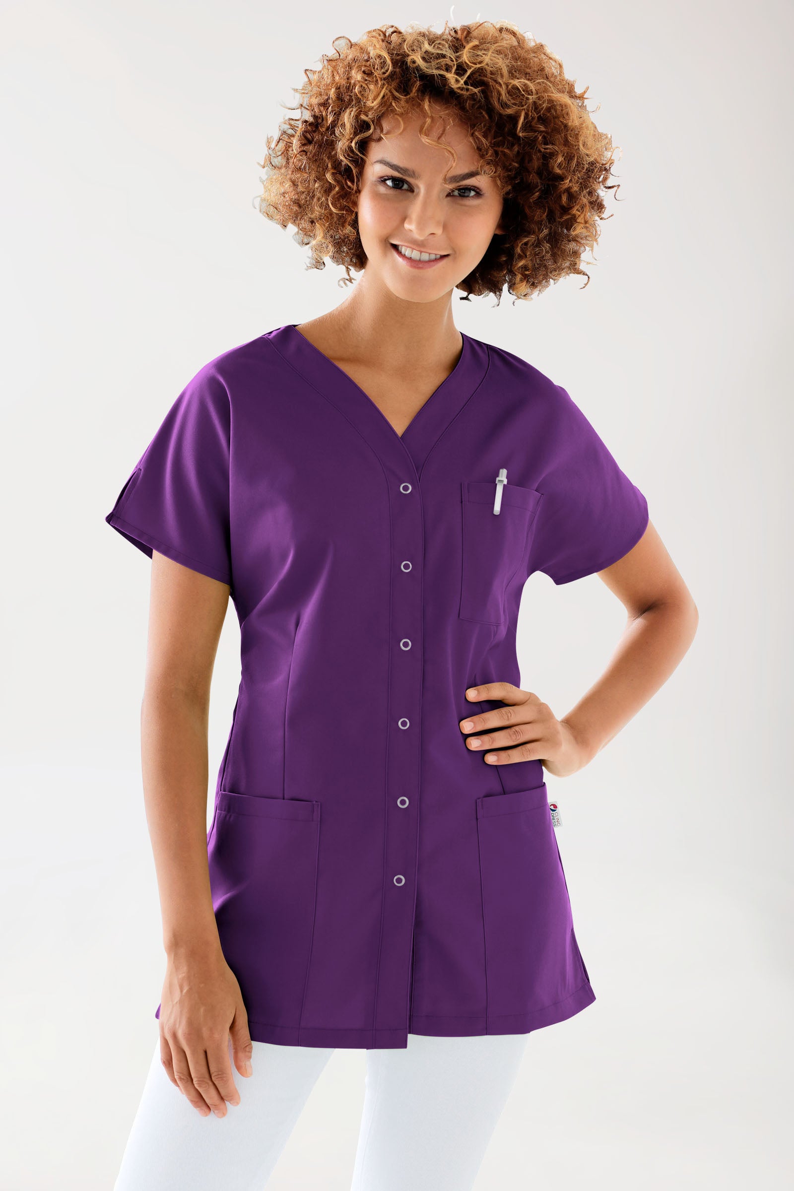 JUST STRONG tuniek dames - doorknoopsluiting lila