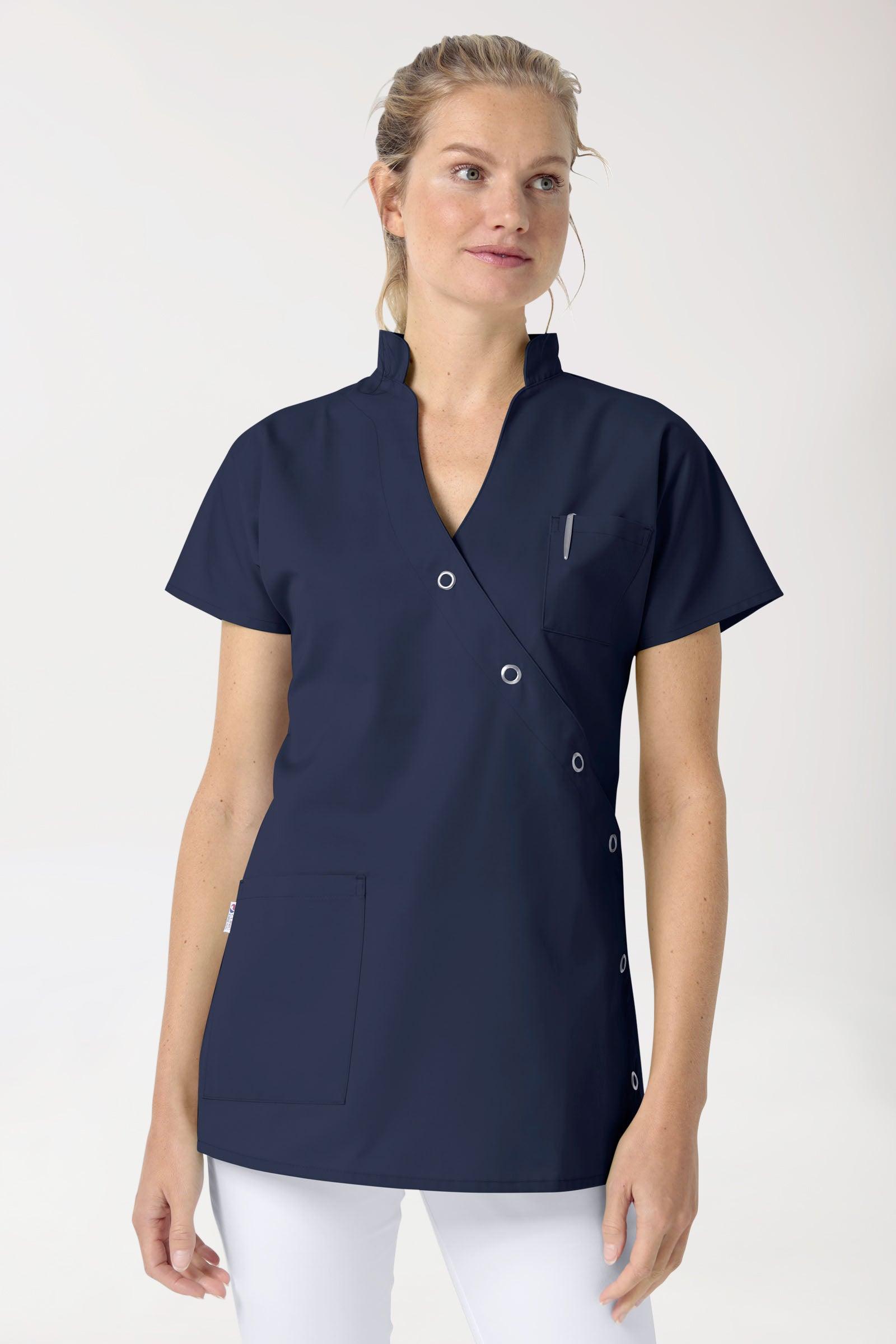 JUST STRONG tuniek dames - drukknoopsluiting navy