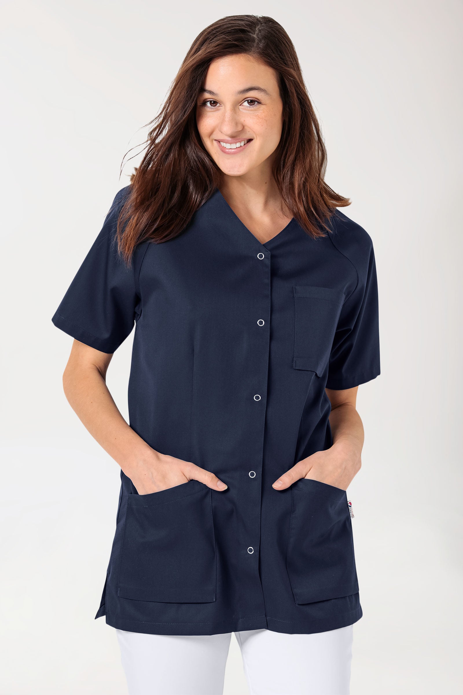 CORE tuniek dames - doorknoopsluiting navy