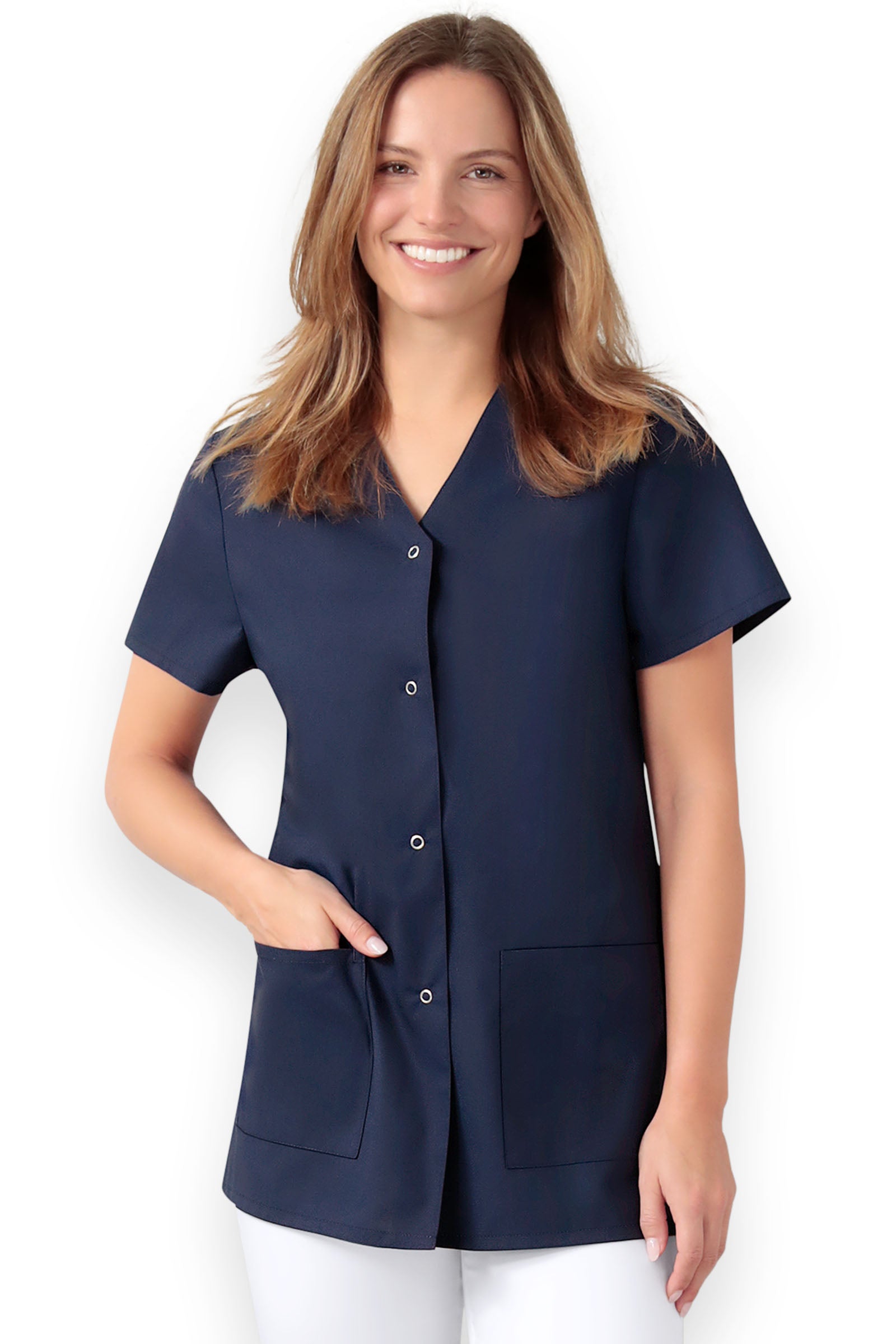 Tuniek dames - met knoopsluiting navy
