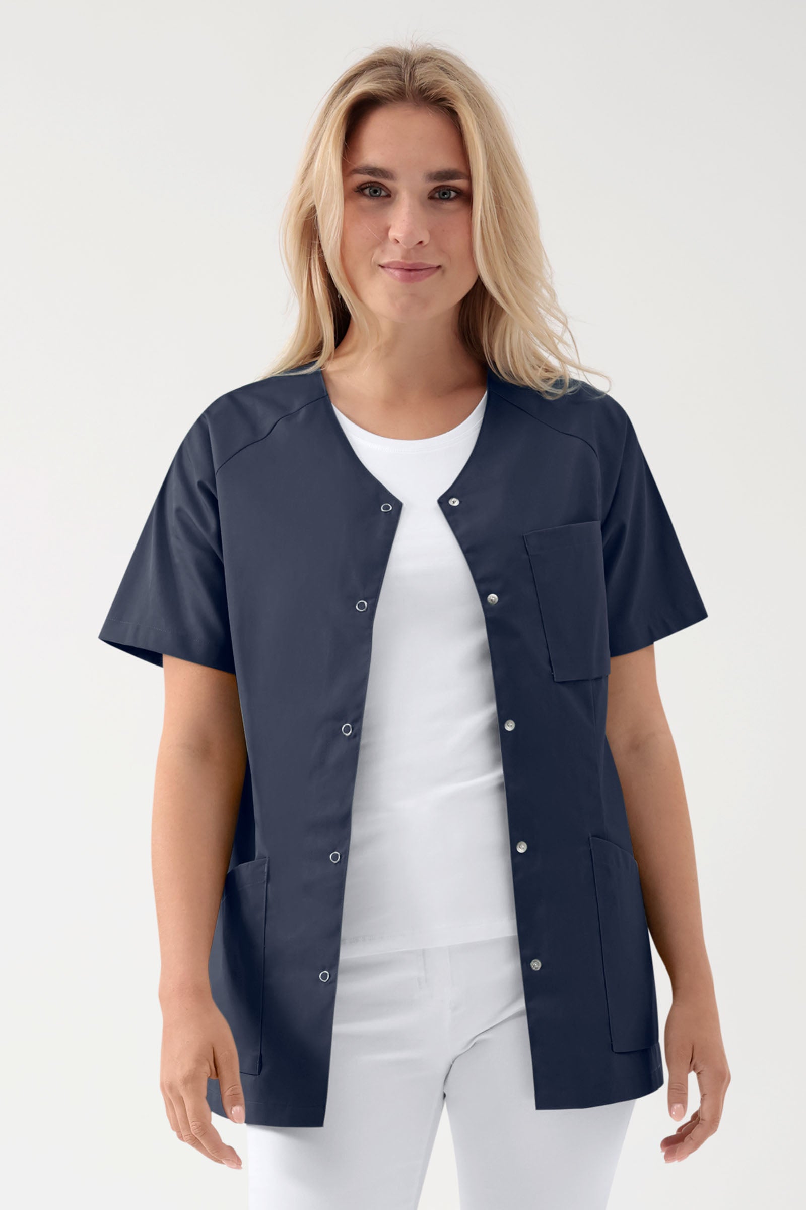 Tuniek-tuniek dames - drukknoopsluiting navy