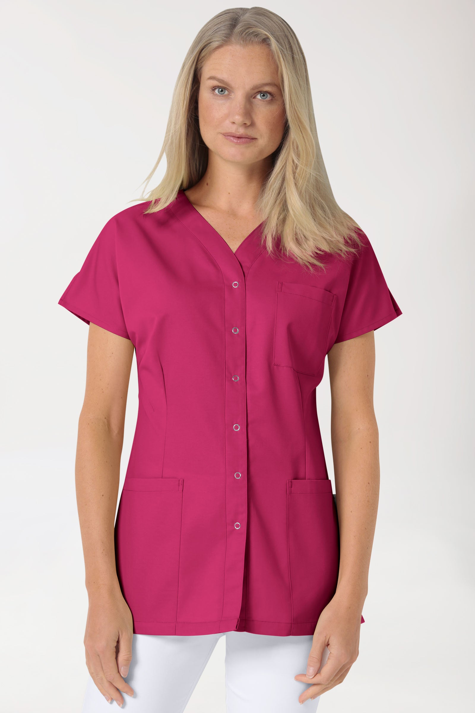 JUST STRONG tuniek dames - doorknoopsluiting pink