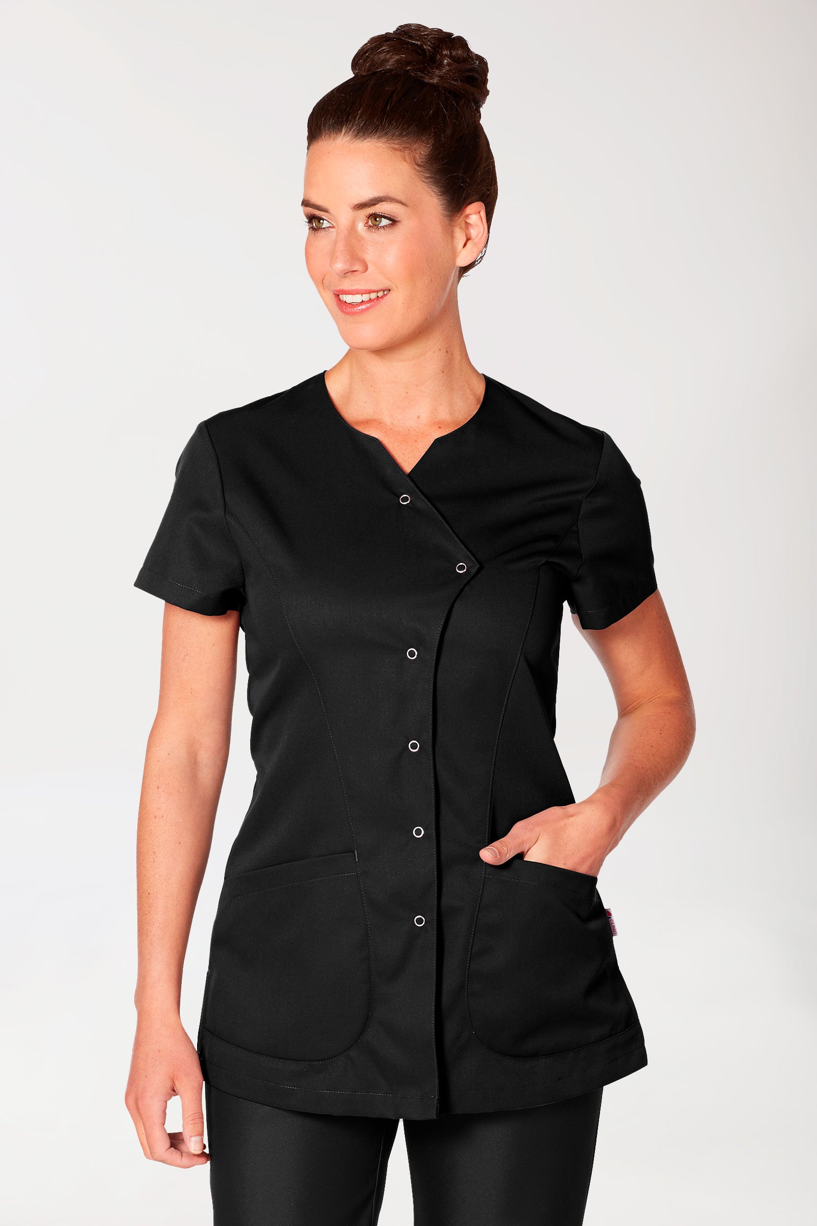 GREEN tuniek dames - knoopsluiting zwart