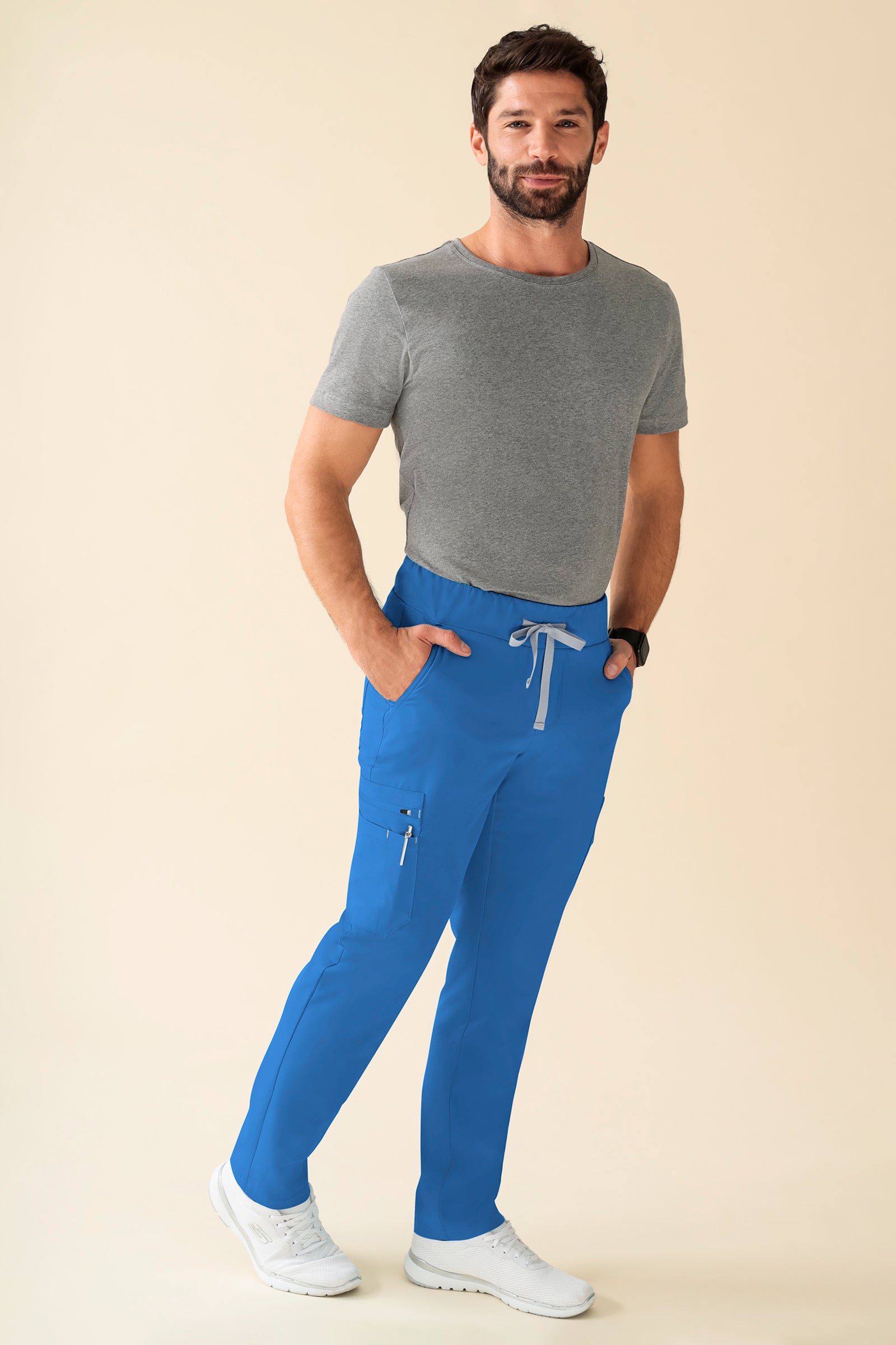 KAERE broek heren - korte maat met beenzak blauw