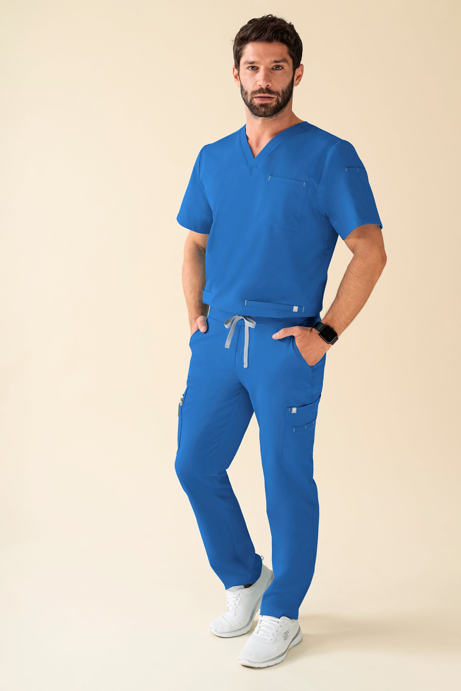 KAERE broek heren - korte maat met beenzak blauw