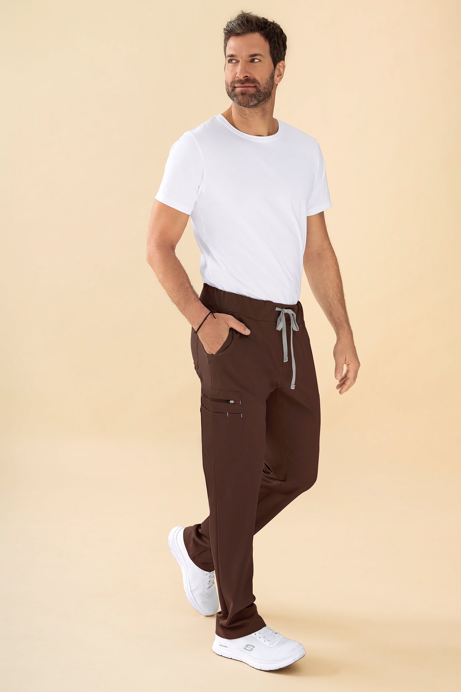 KAERE broek heren - met beenzak coffee