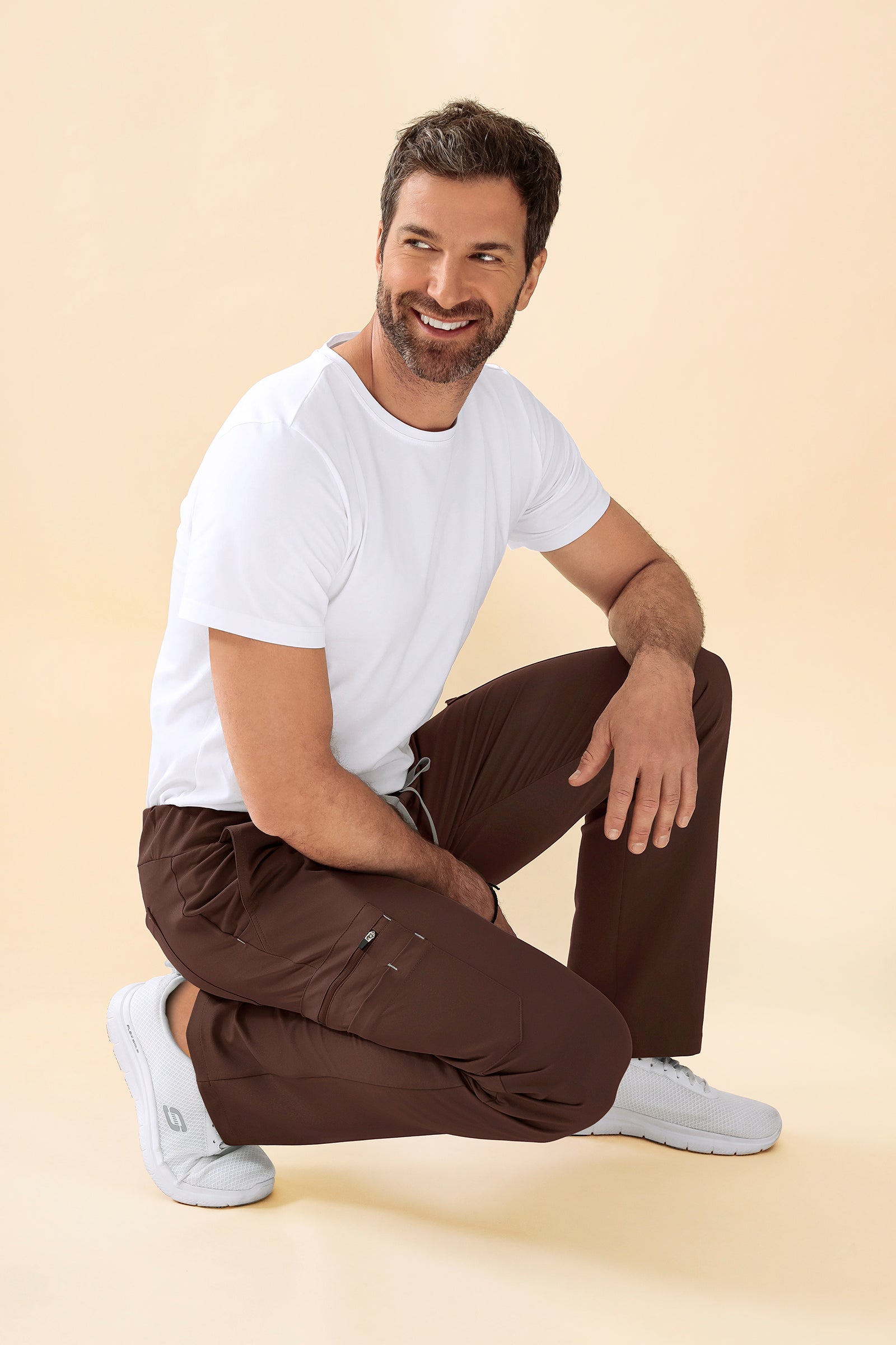 KAERE broek heren - met beenzak coffee