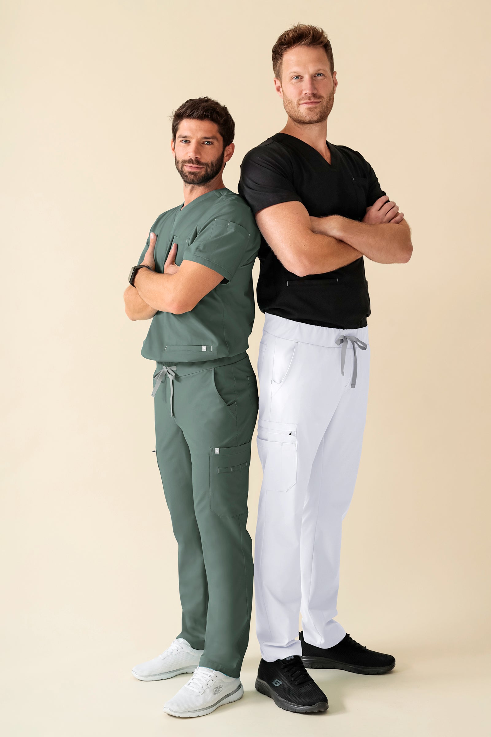 KAERE broek heren - korte maat met beenzak donkergroen